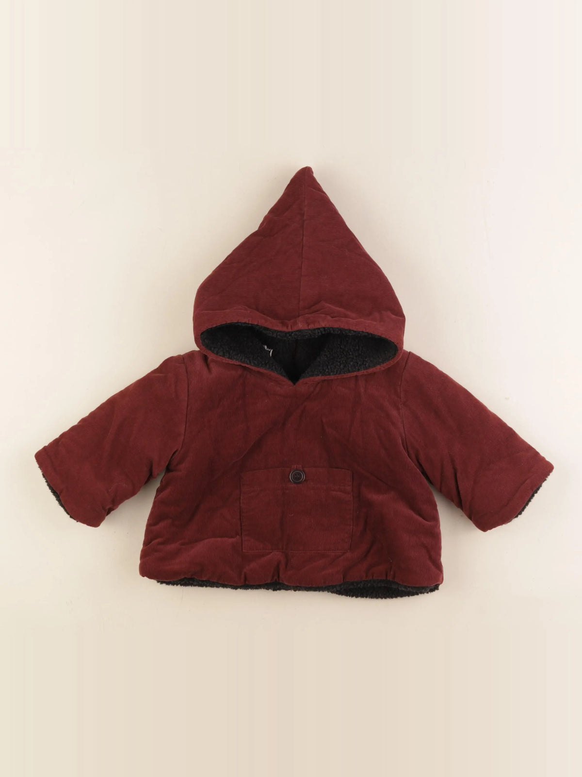Bonton - burnou rouge - 6 mois