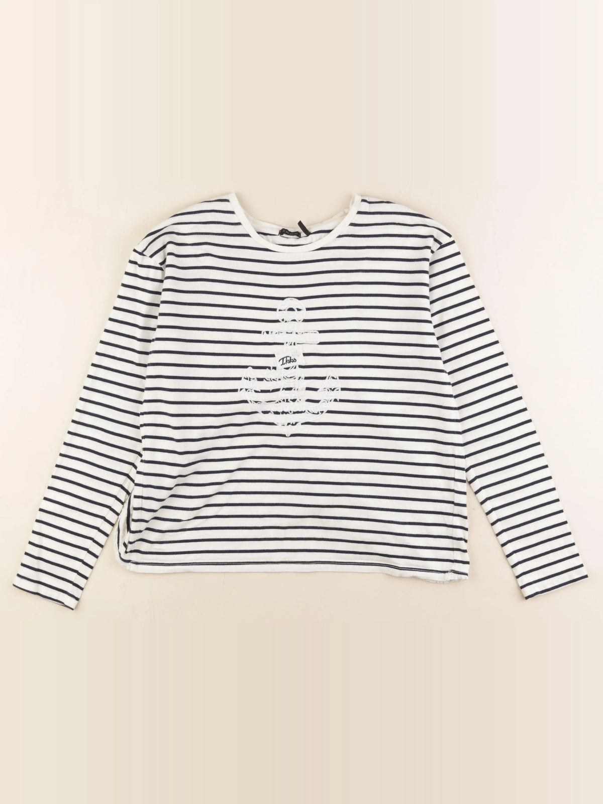 IKKS - tee-shirt blanc, bleu - 14 ans