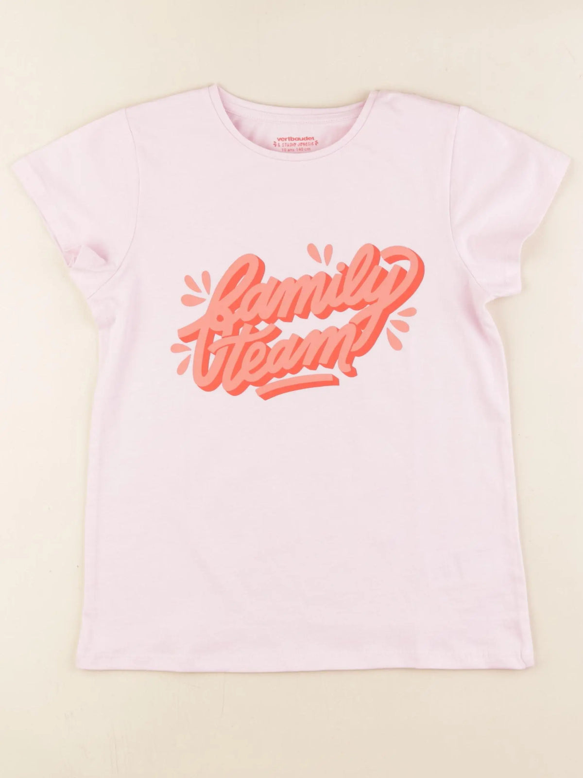 Vertbaudet - tee-shirt rose - 10 ans