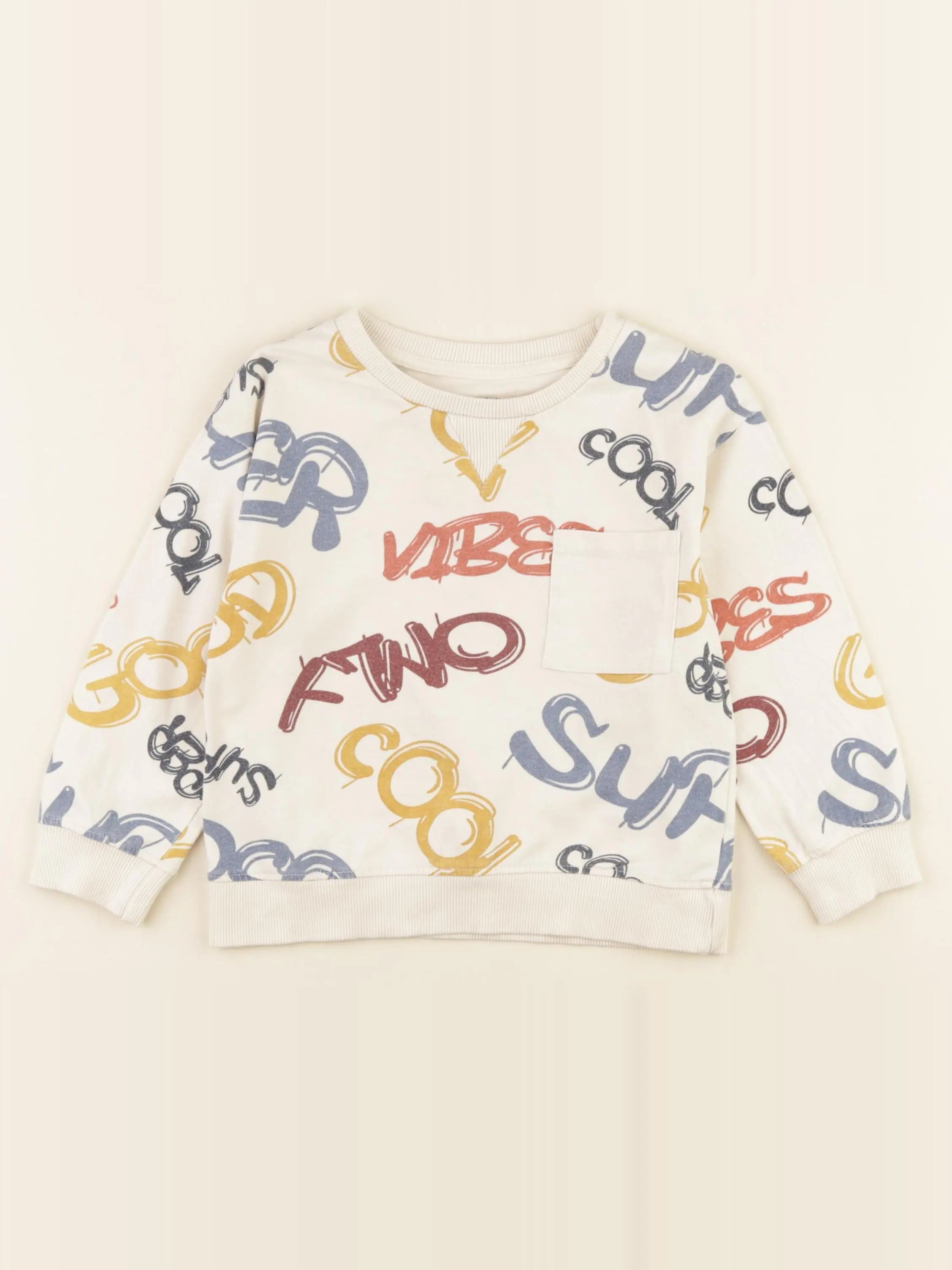 Vertbaudet - tee-shirt beige - 4 ans