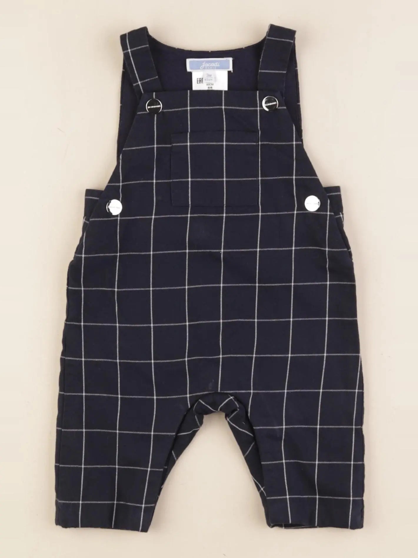Jacadi - salopette doublé bleu - 3 mois