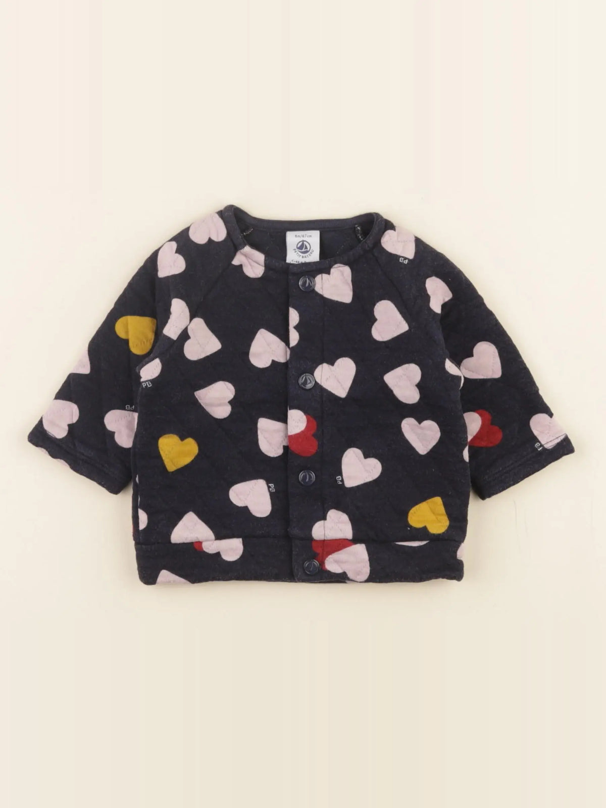 Petit Bateau - sweat multicolore - 6 mois