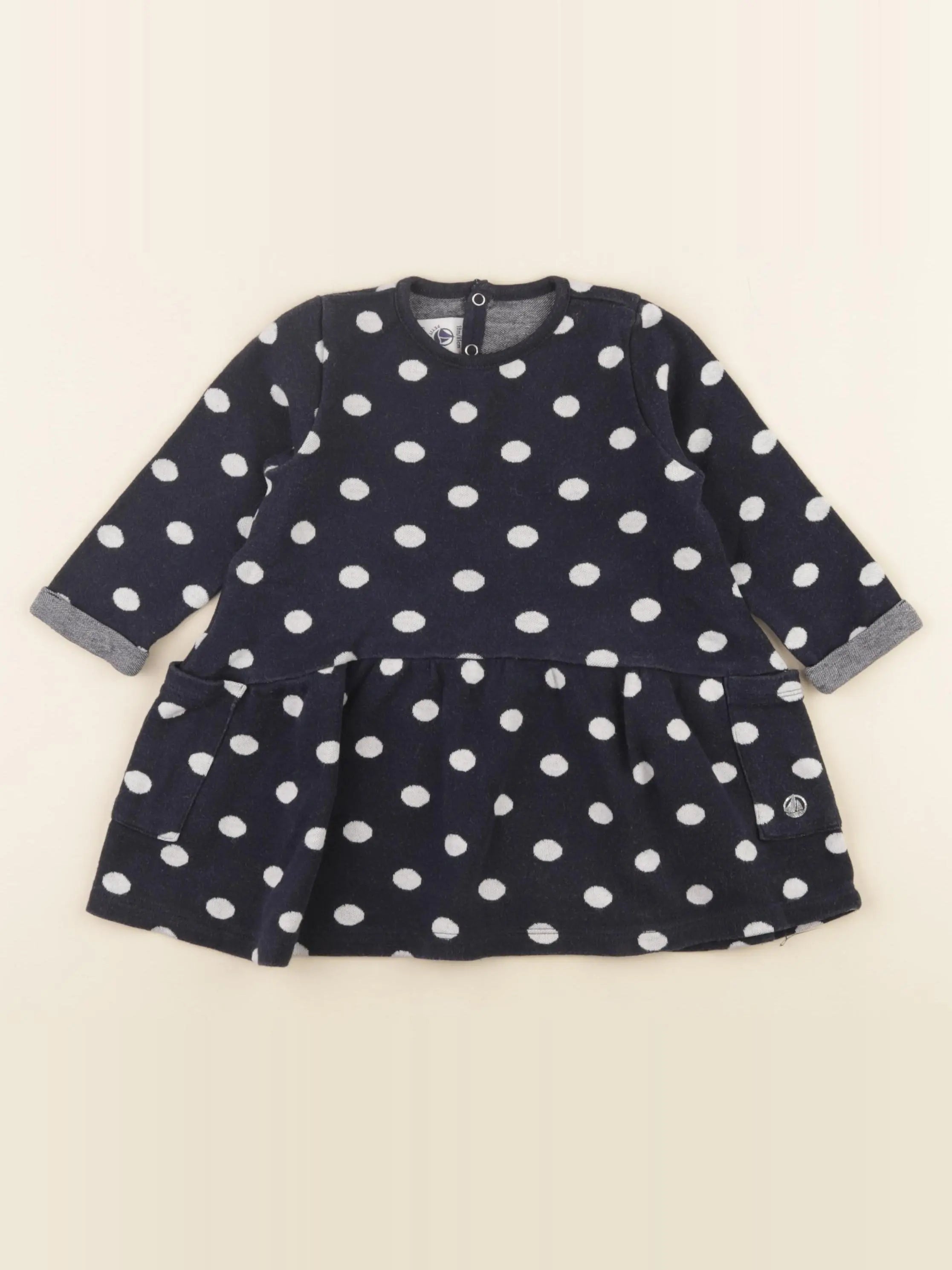 Petit Bateau - robe bleu - 18 mois