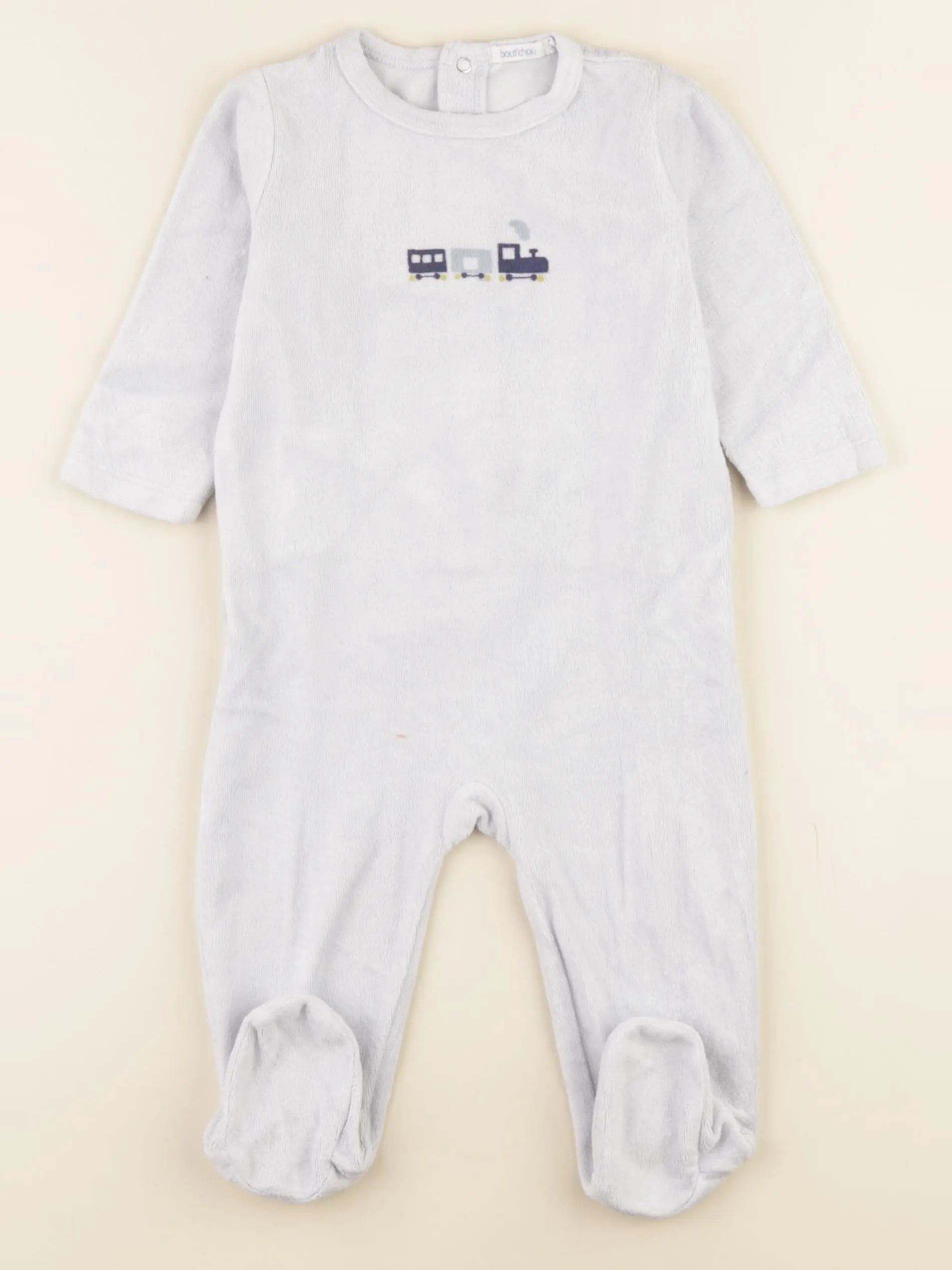 Boutchou - pyjama velours bleu - 12 mois