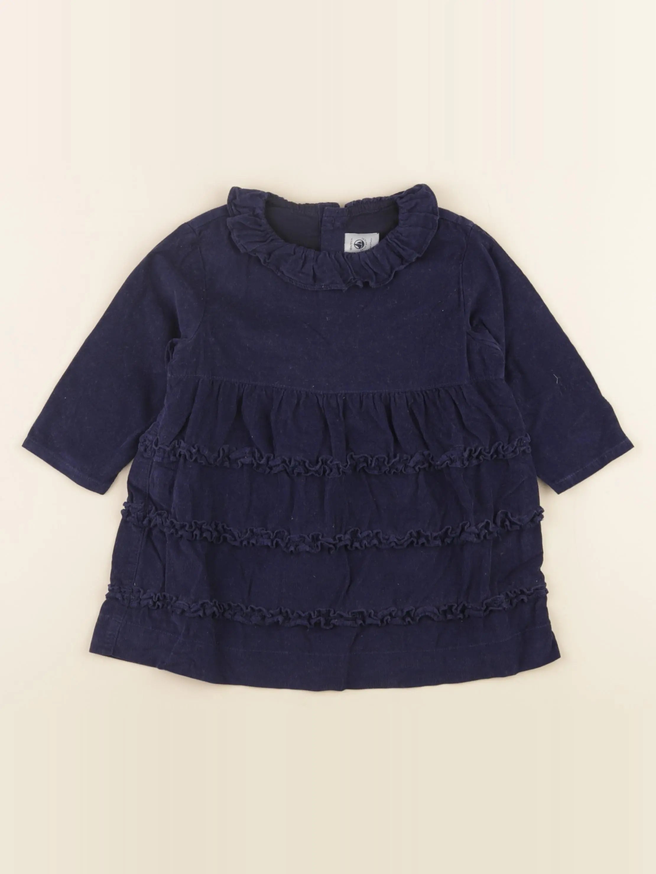 Petit Bateau - robe bleu - 18 mois