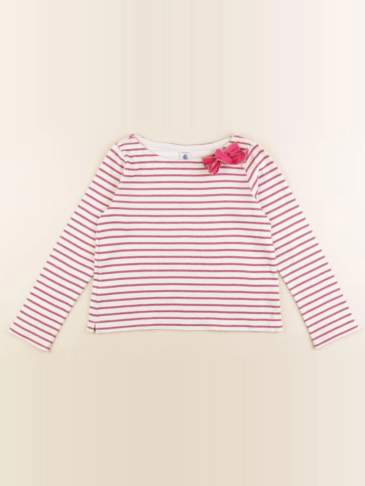Petit Bateau - tee-shirt rose - 8 ans