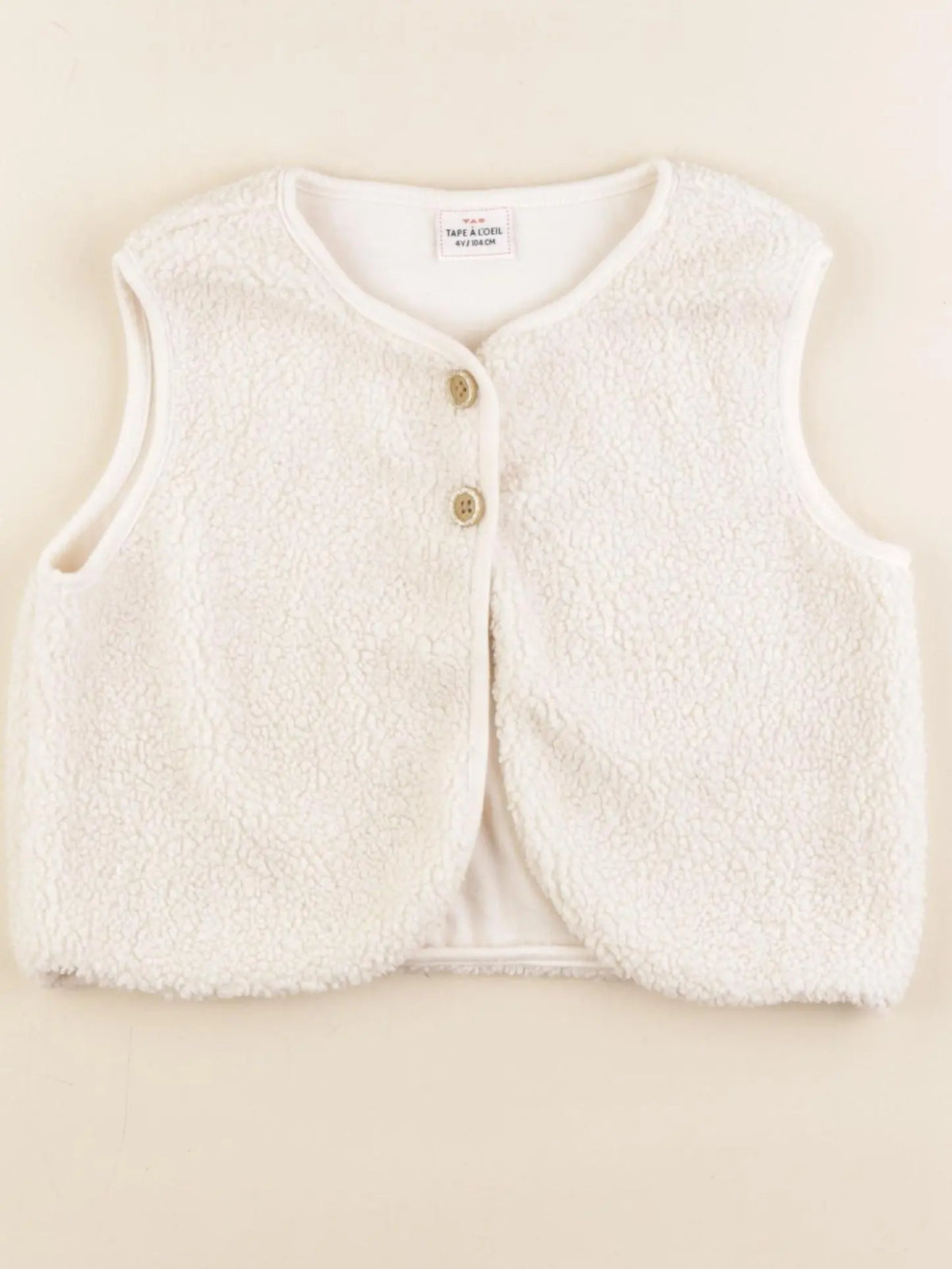 Tape à l'oeil - gilet beige - 4 ans