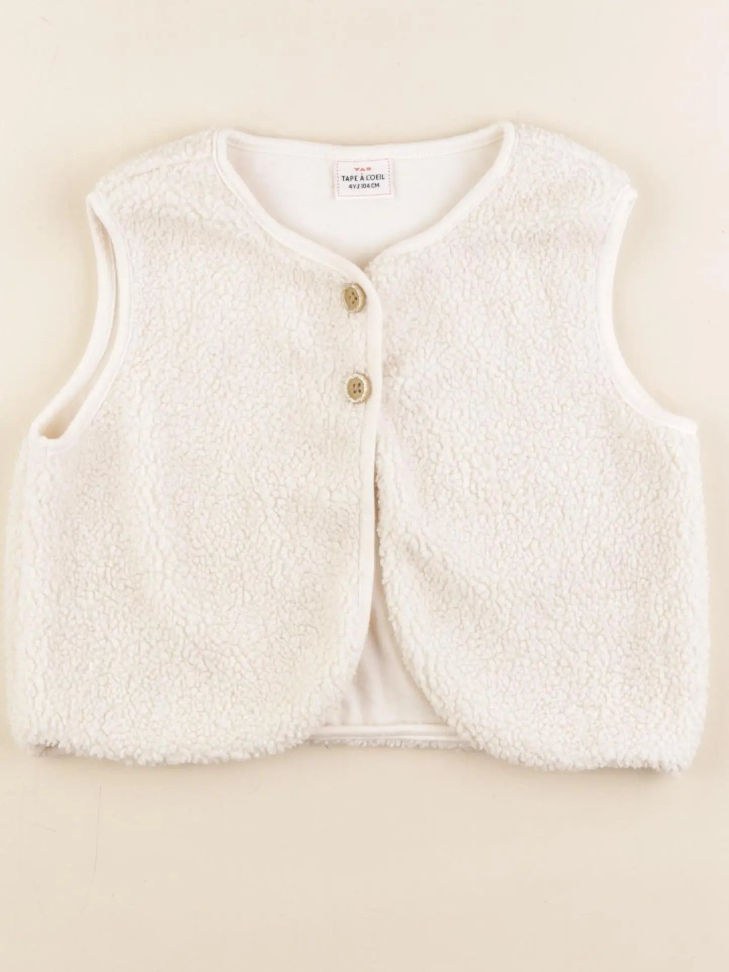 Tape à l'oeil - gilet beige - 4 ans