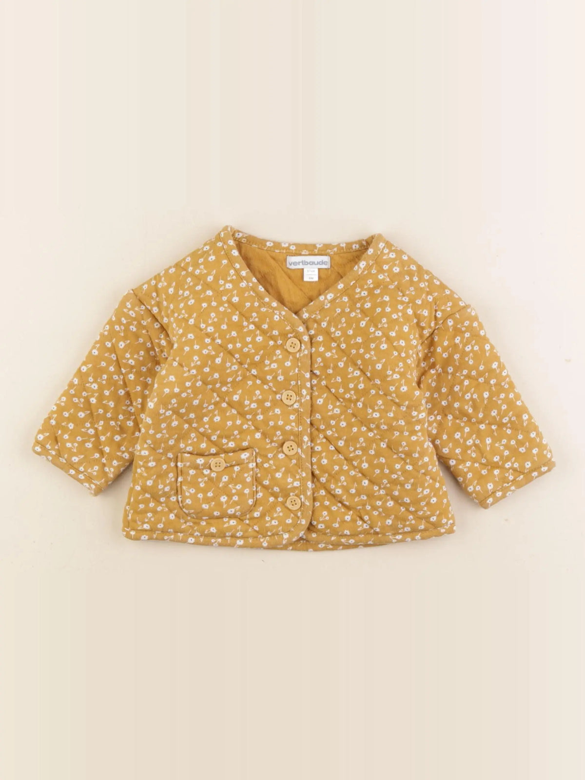 Vertbaudet - veste jaune - 6 mois