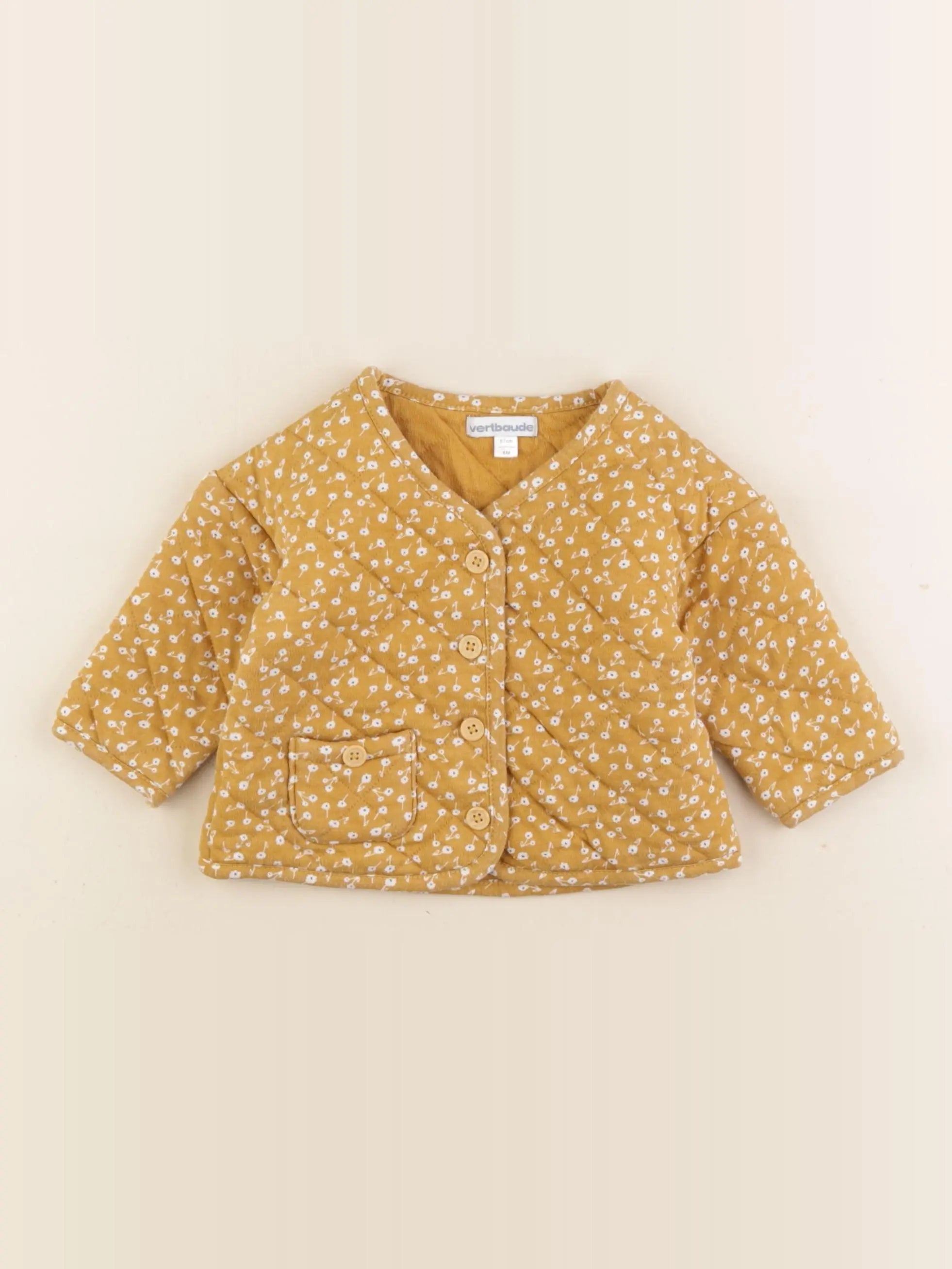 Vertbaudet - veste jaune - 6 mois