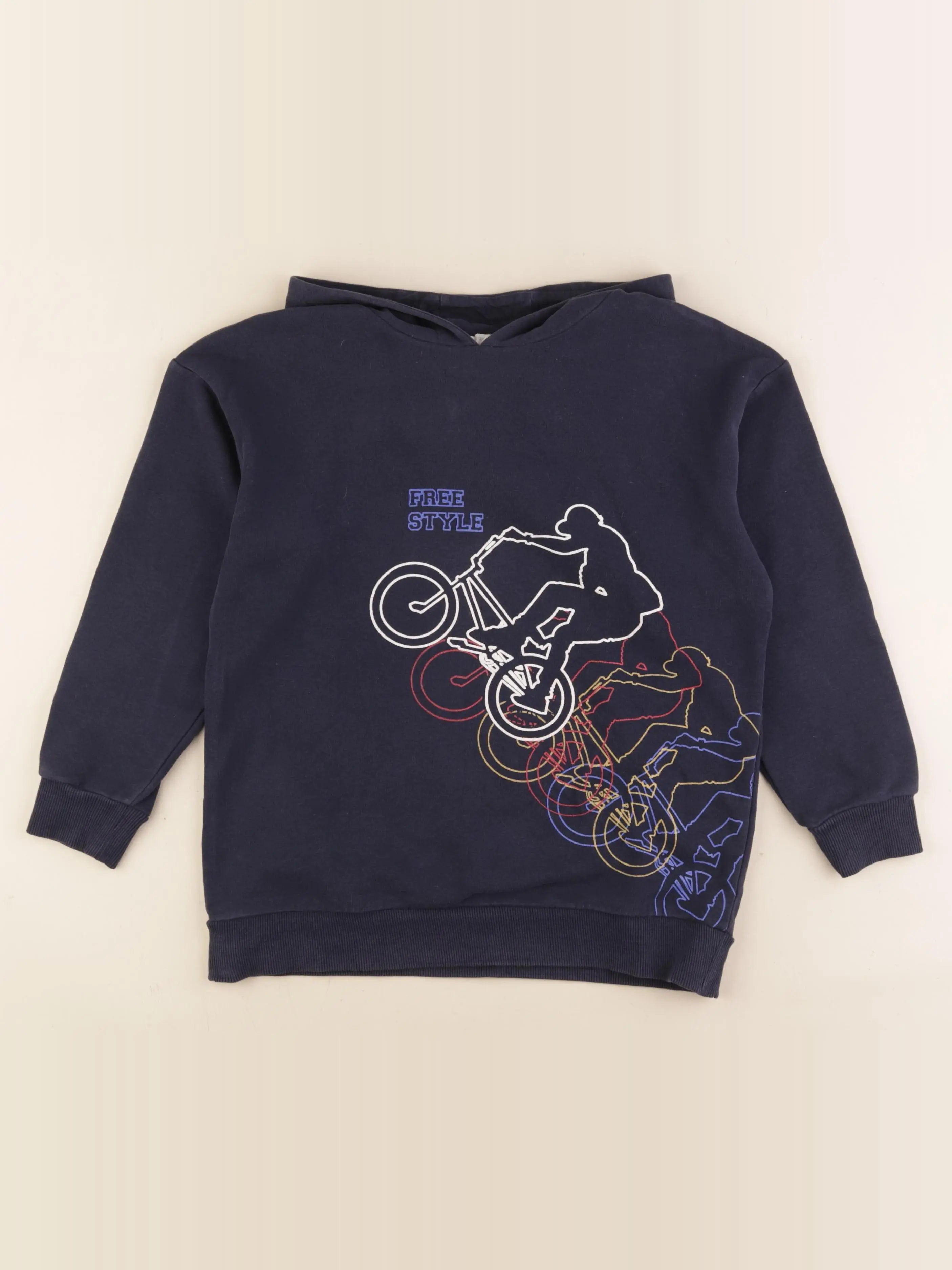 Vertbaudet - sweat bleu - 10 ans