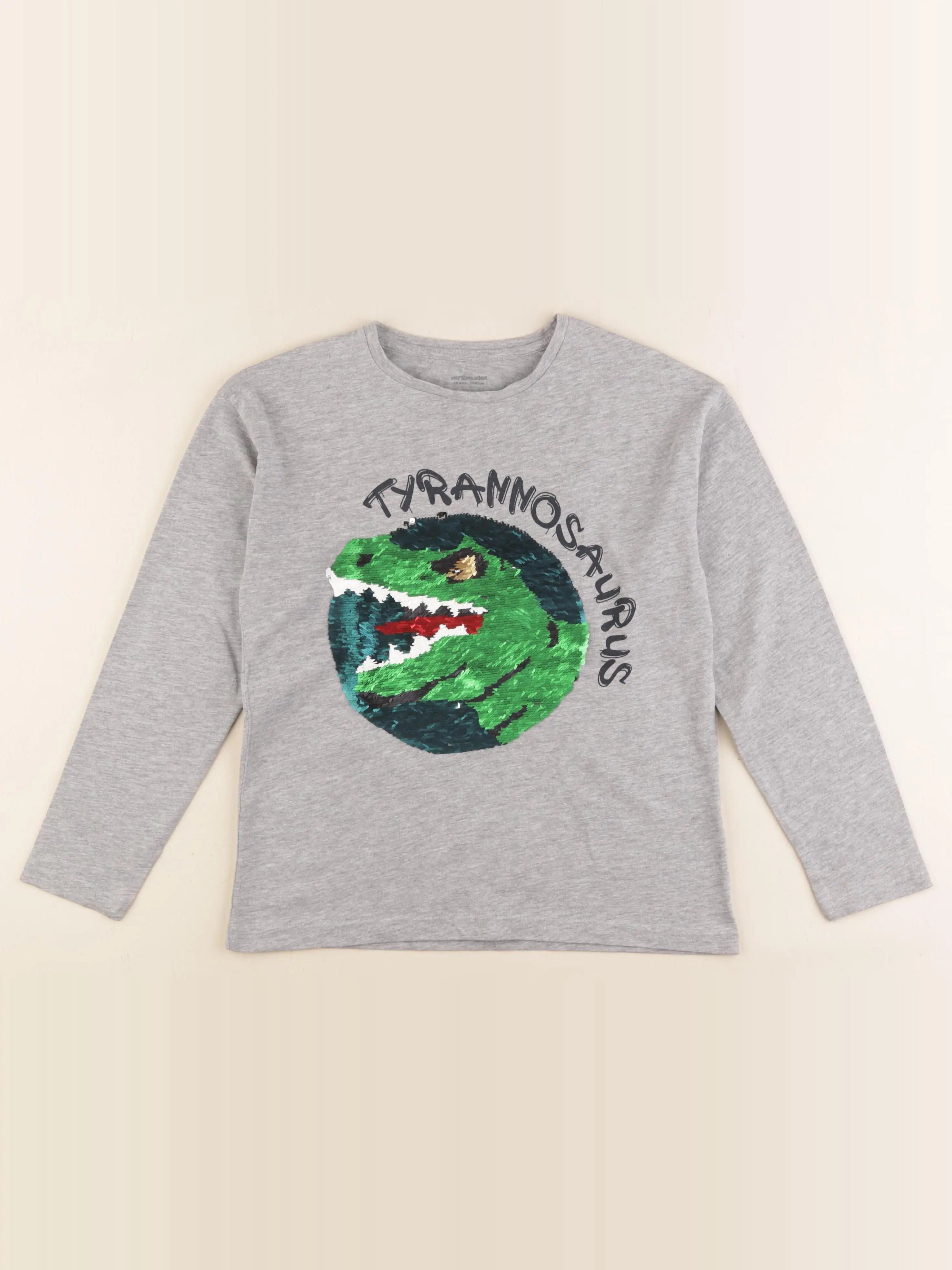 Vertbaudet - tee-shirt gris - 10 ans