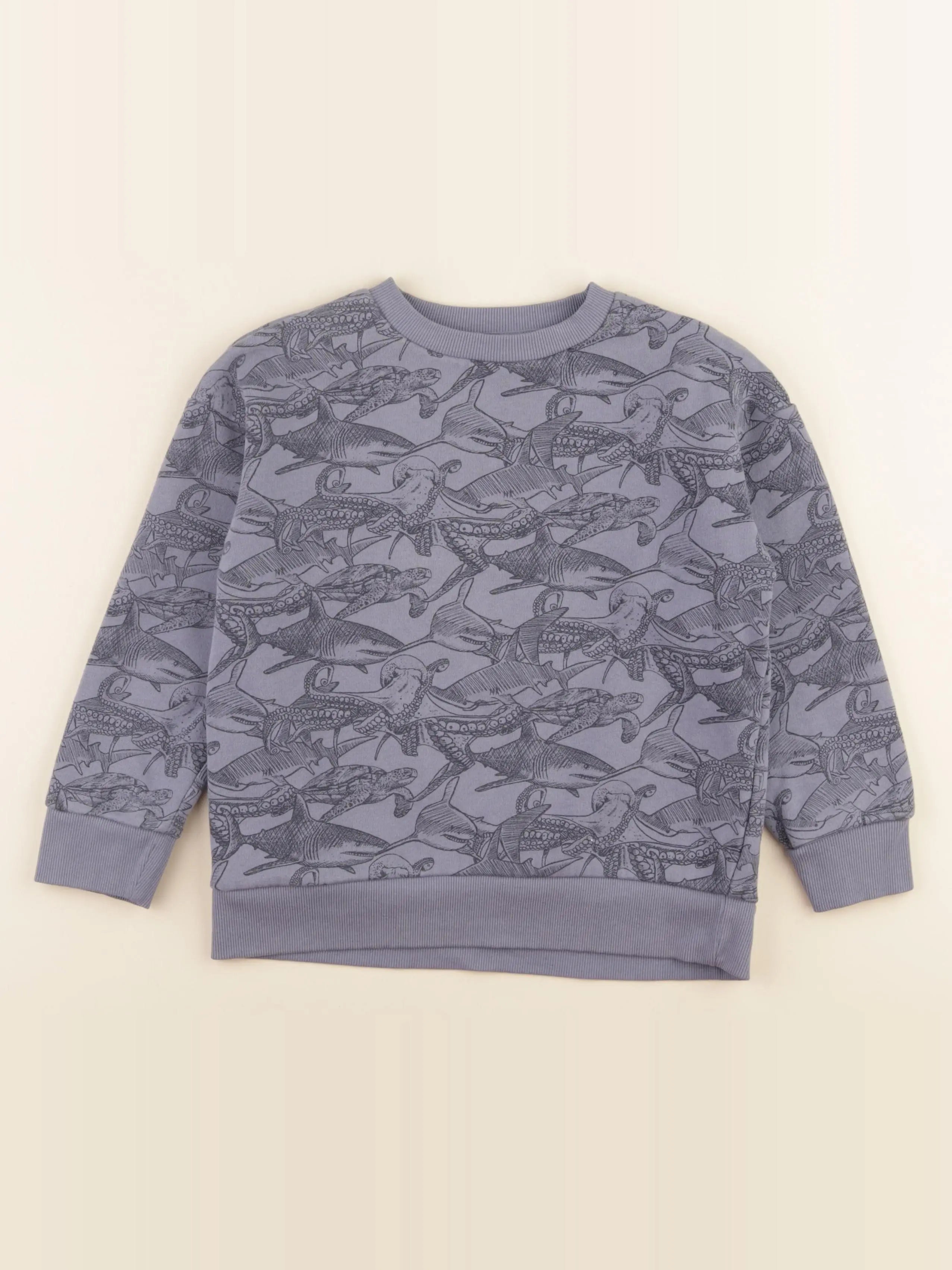 Vertbaudet - sweat bleu - 8 ans