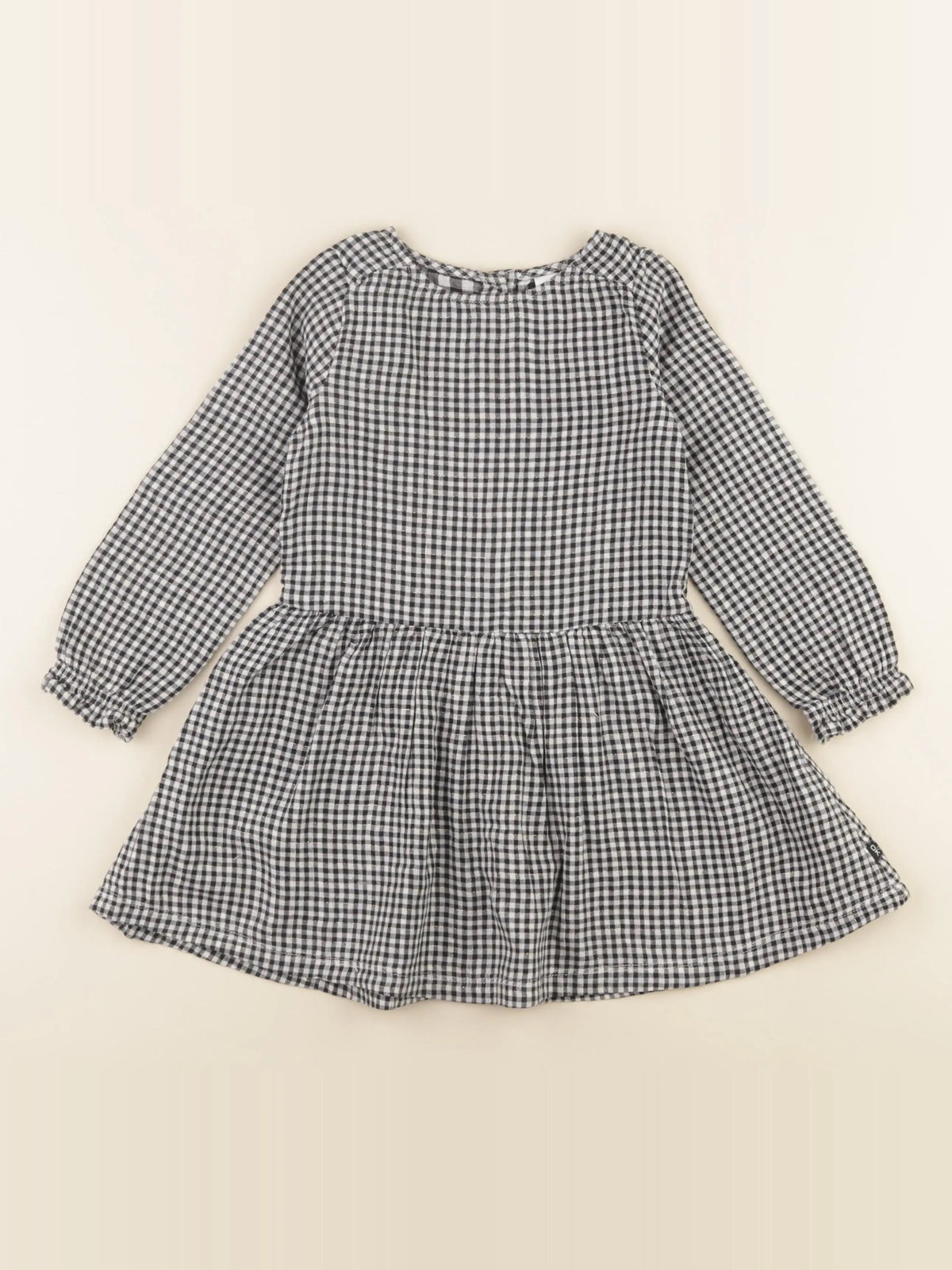 Okaidi - robe blanc, noir, argent - 4 ans