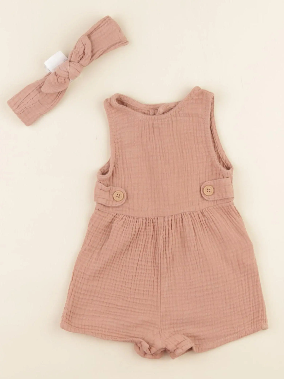 Vertbaudet - combinaison marron - 3 mois