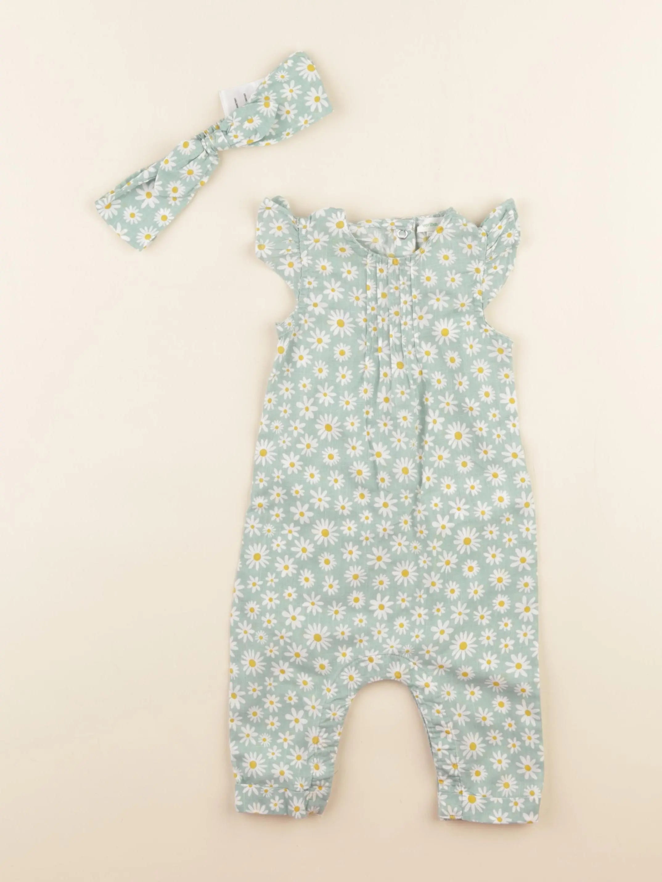 Vertbaudet - combinaison vert - 3 mois