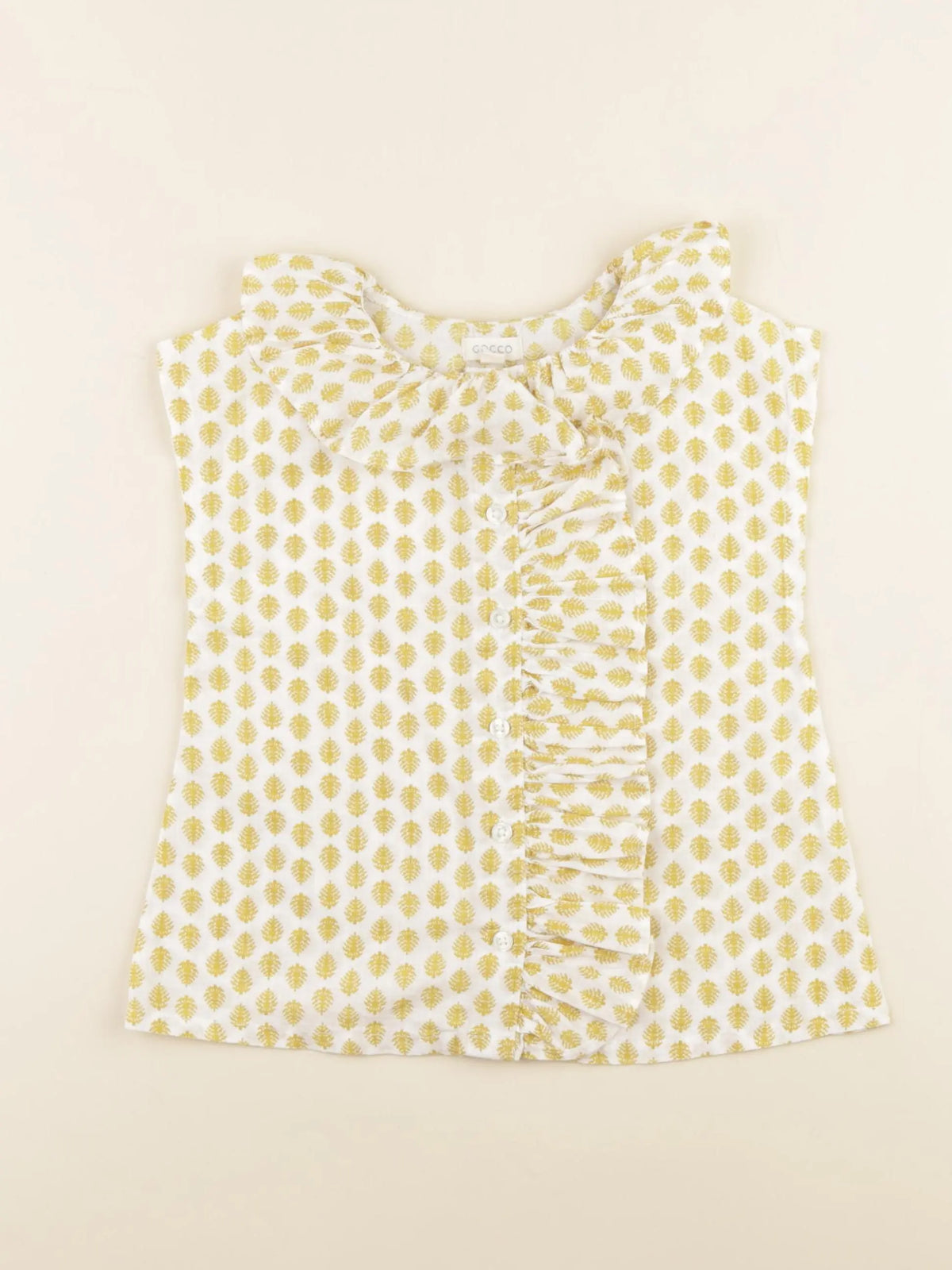 Gocco - blouse blanc, jaune - 4/5 ans
