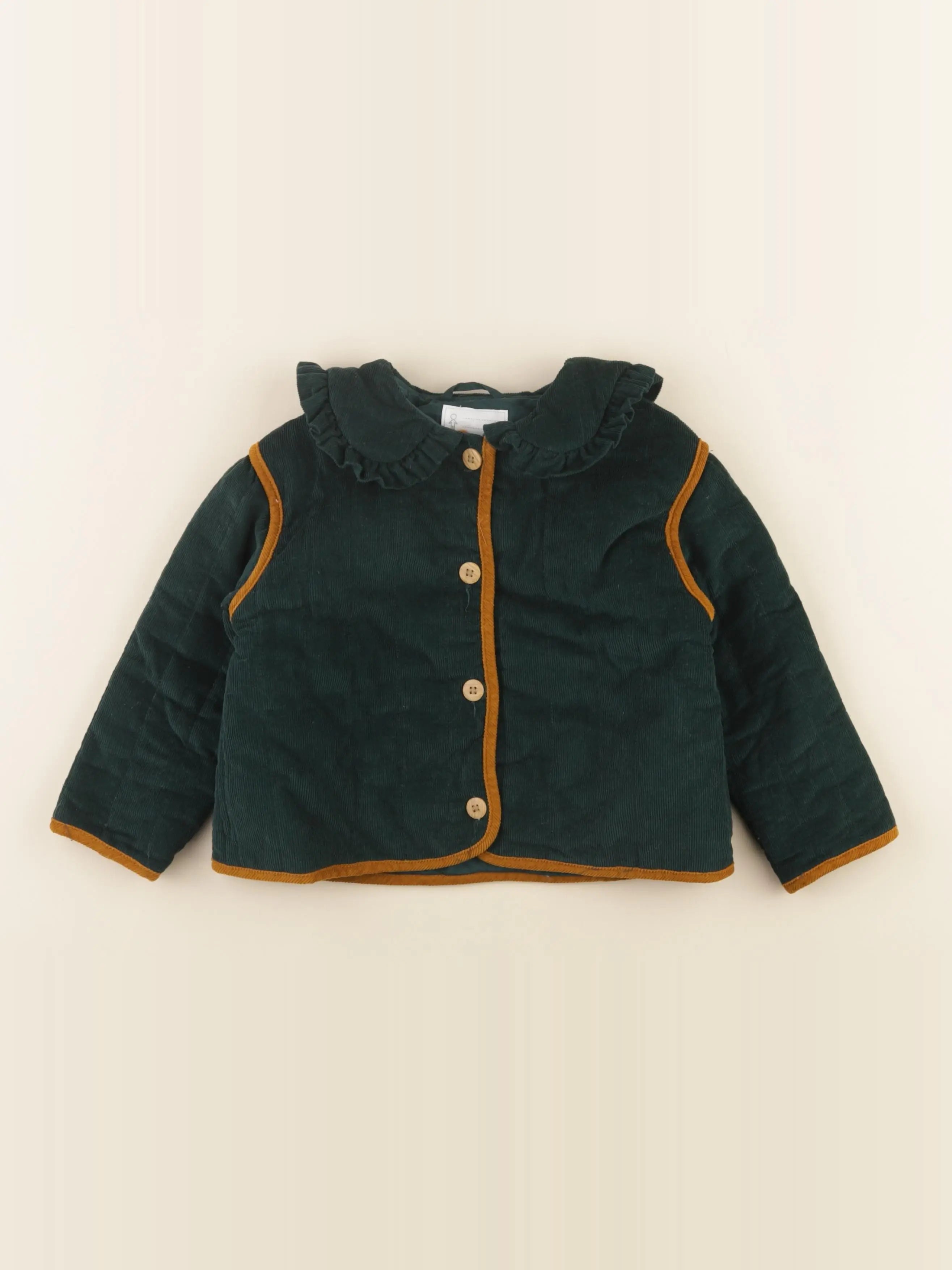 Vertbaudet - veste doublé vert - 4 ans