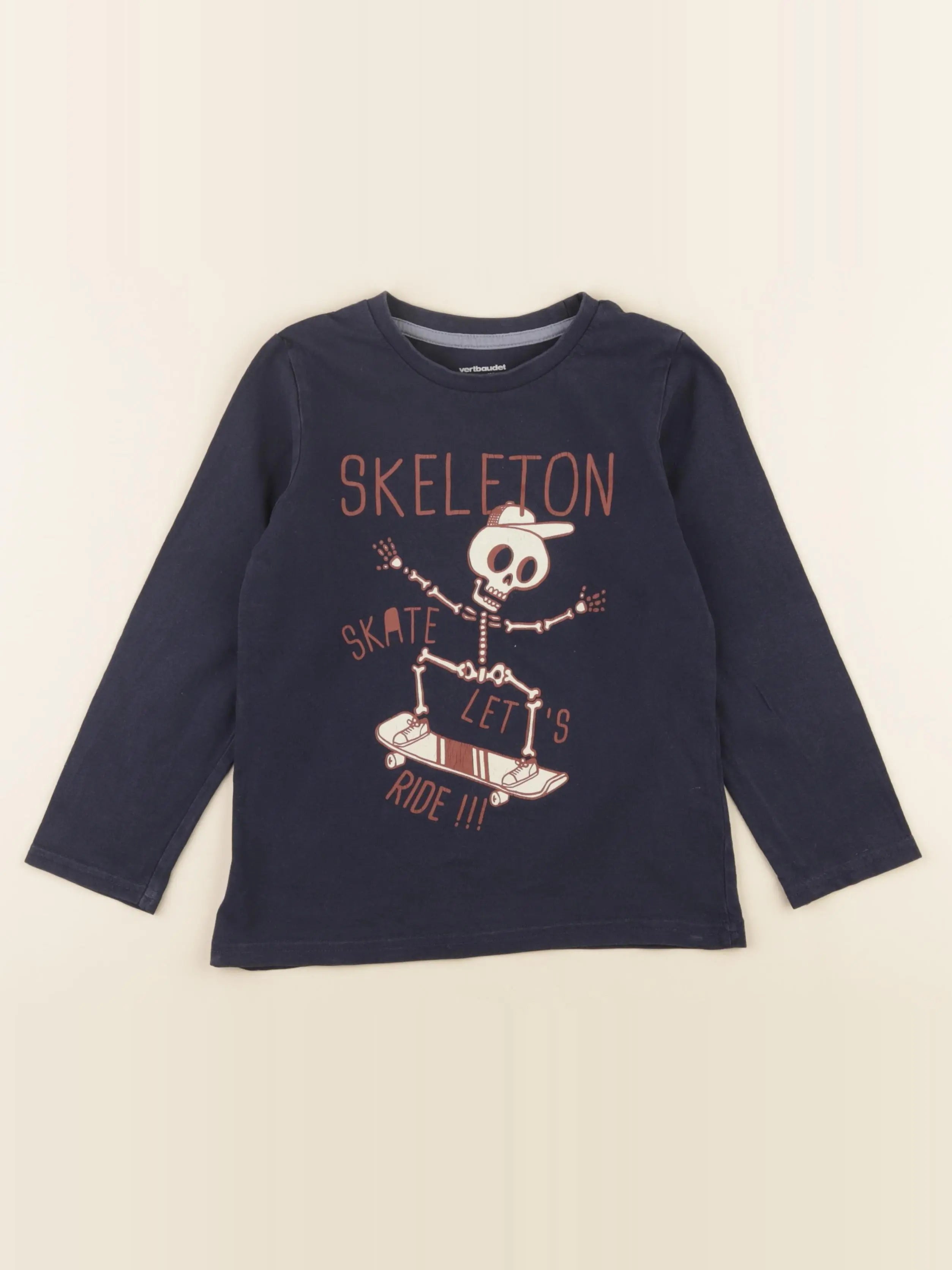 Vertbaudet - tee-shirt bleu - 6 ans