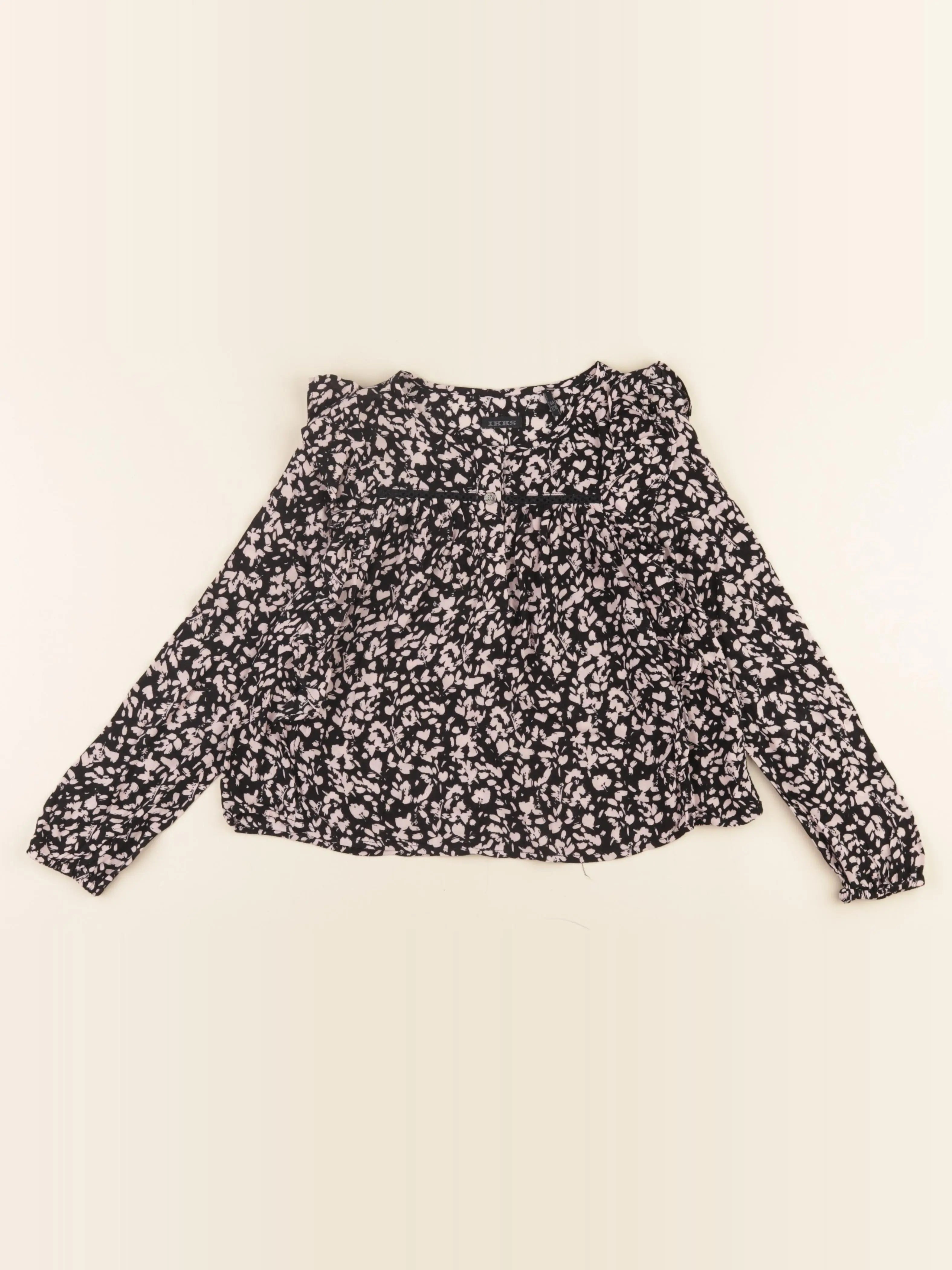 IKKS - blouse noir, blanc - 8 ans