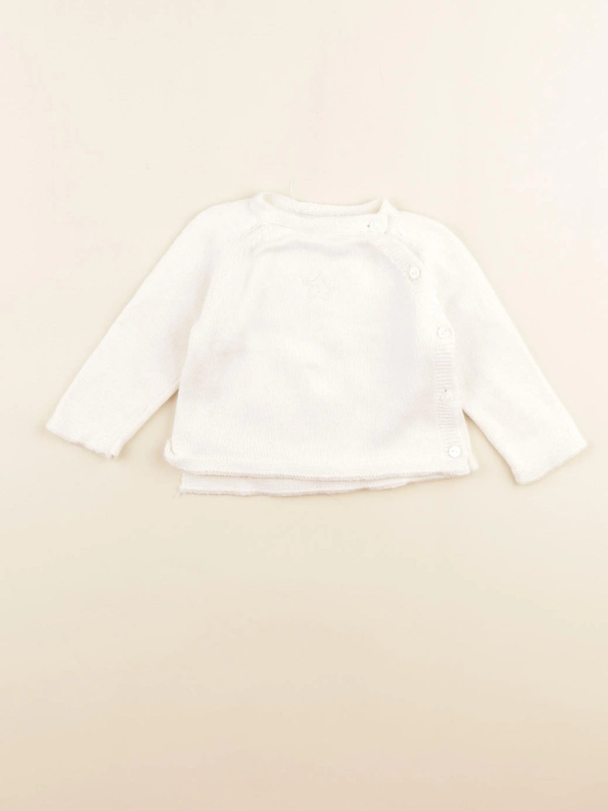 Zara - pull blanc - 3/6 mois