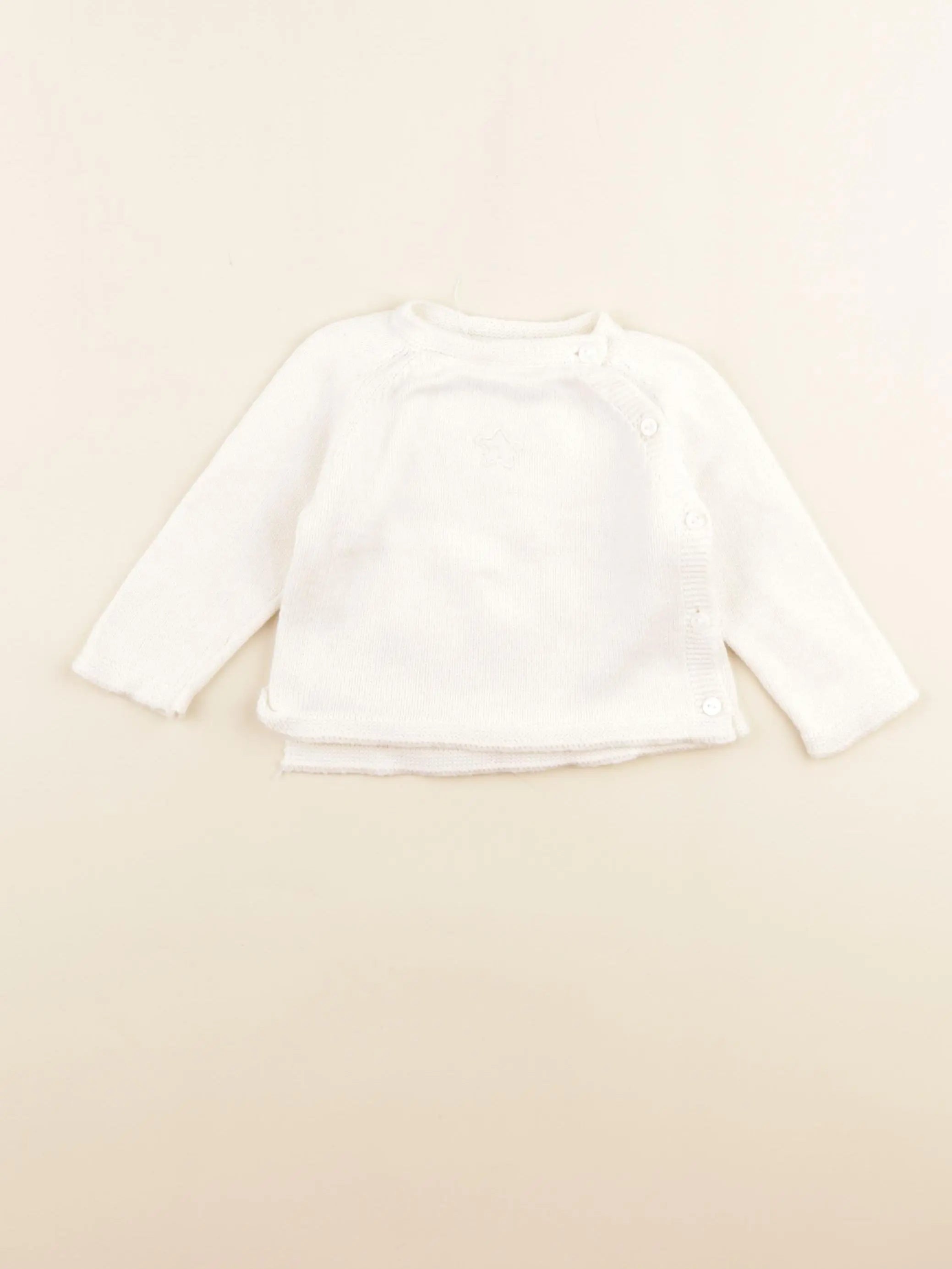 Zara - pull blanc - 3/6 mois