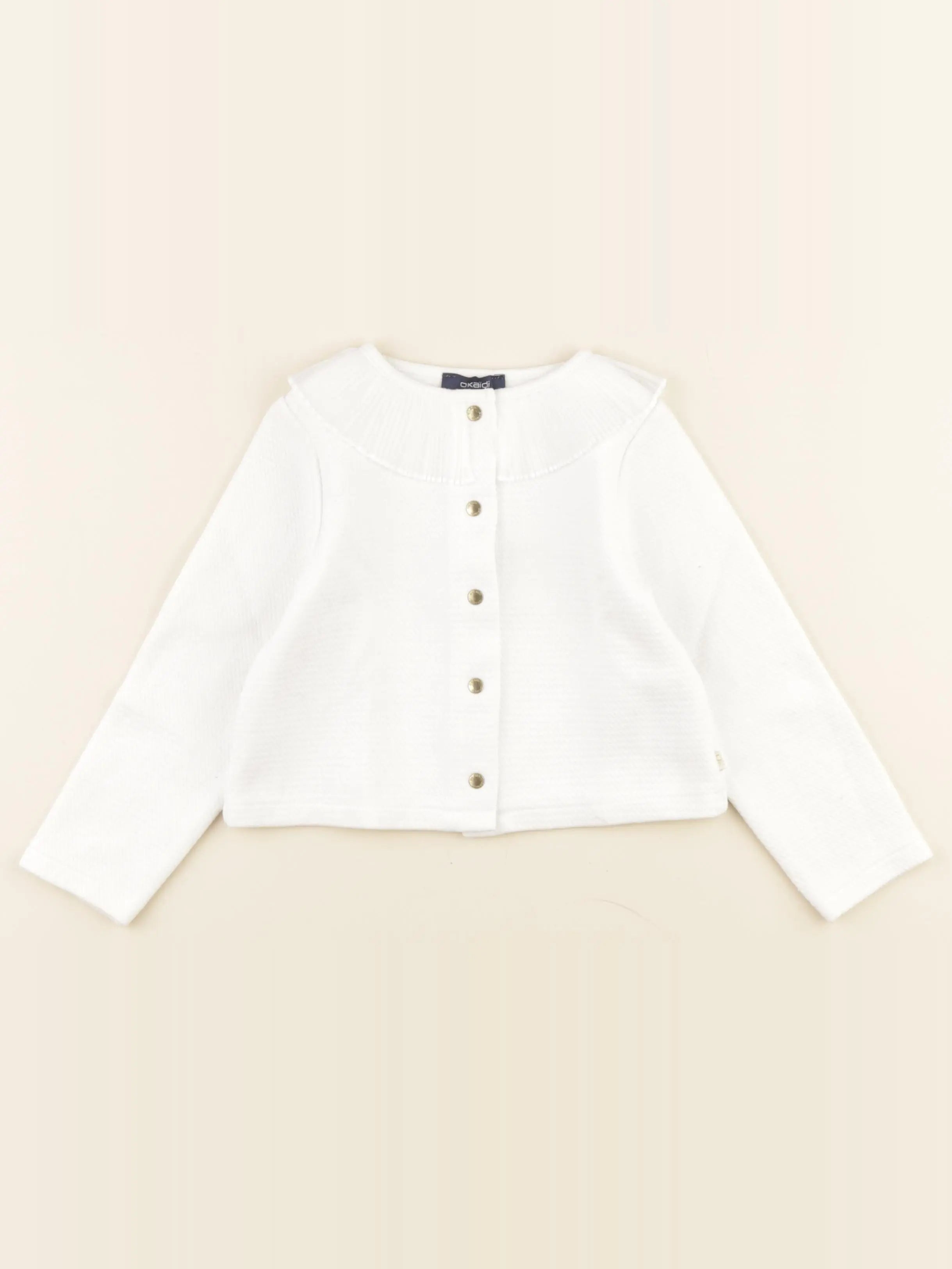 Okaidi - gilet blanc - 3 ans