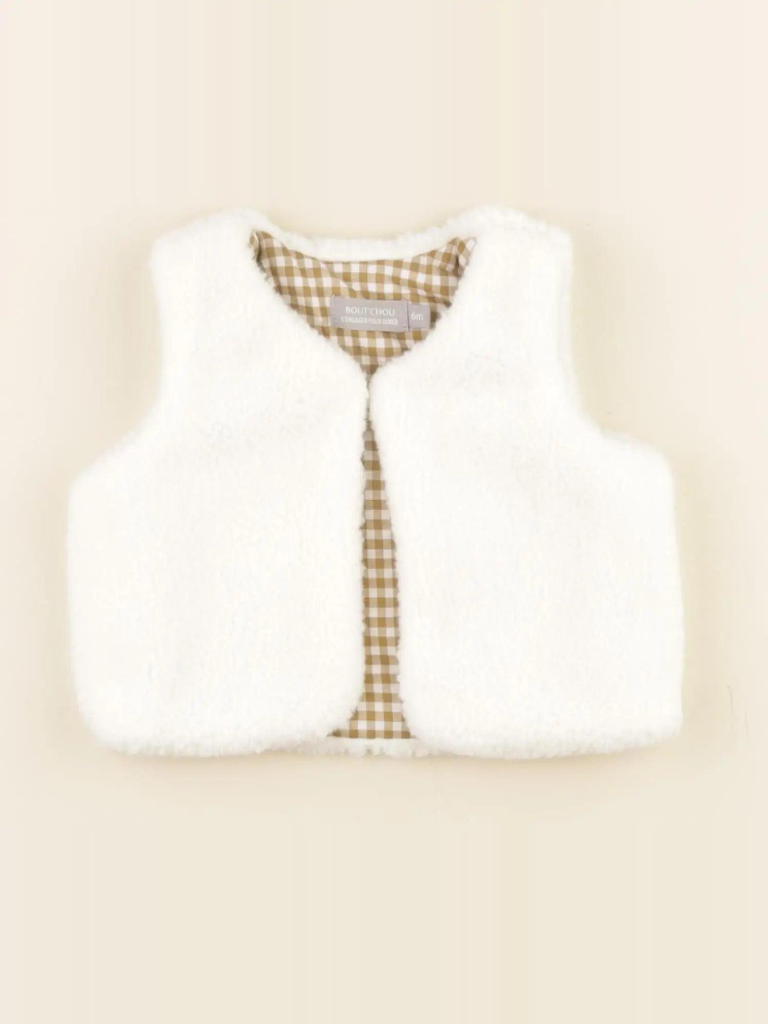Boutchou - gilet blanc - 6 mois