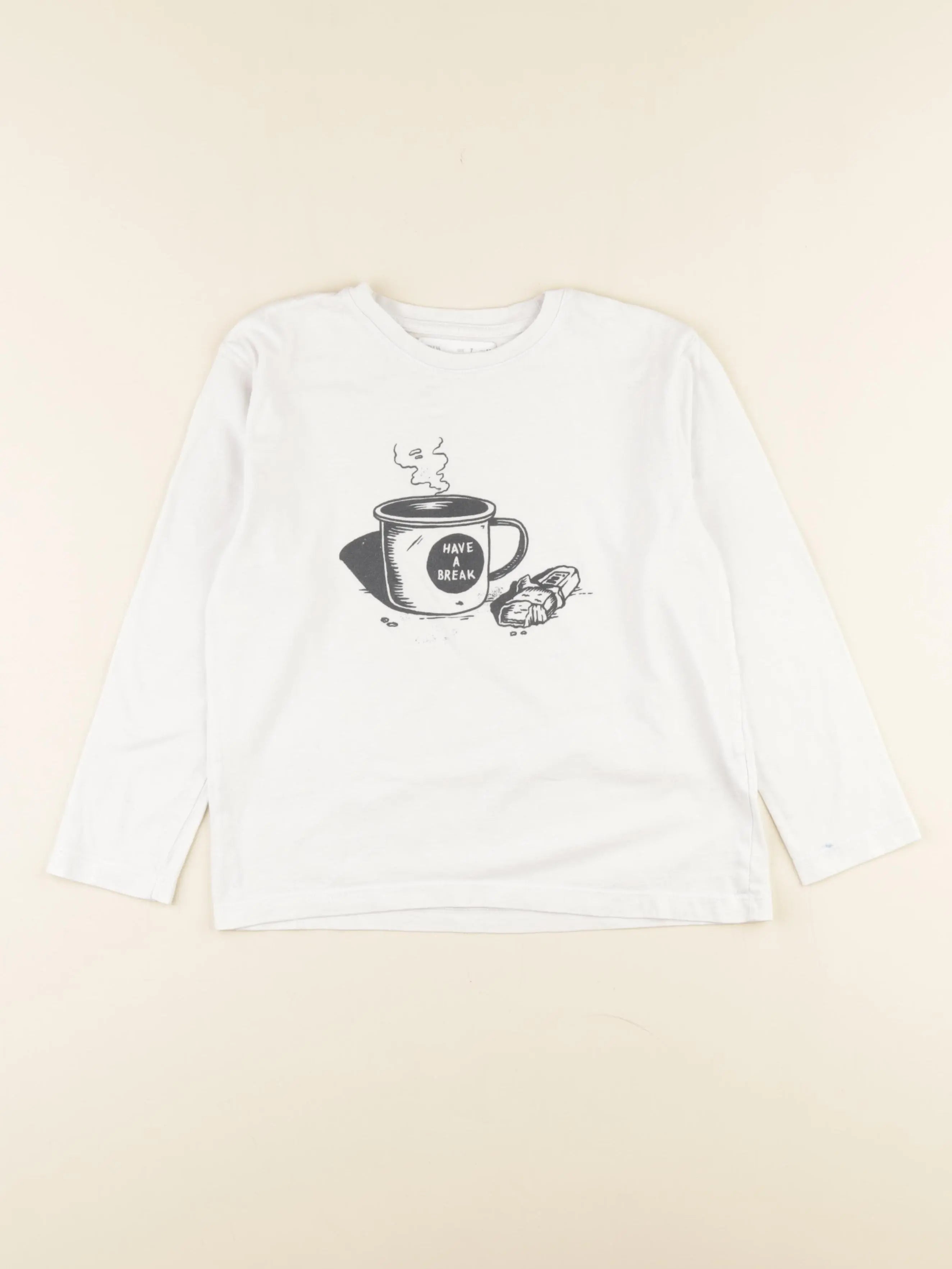 Zara - tee-shirt blanc - 7 ans