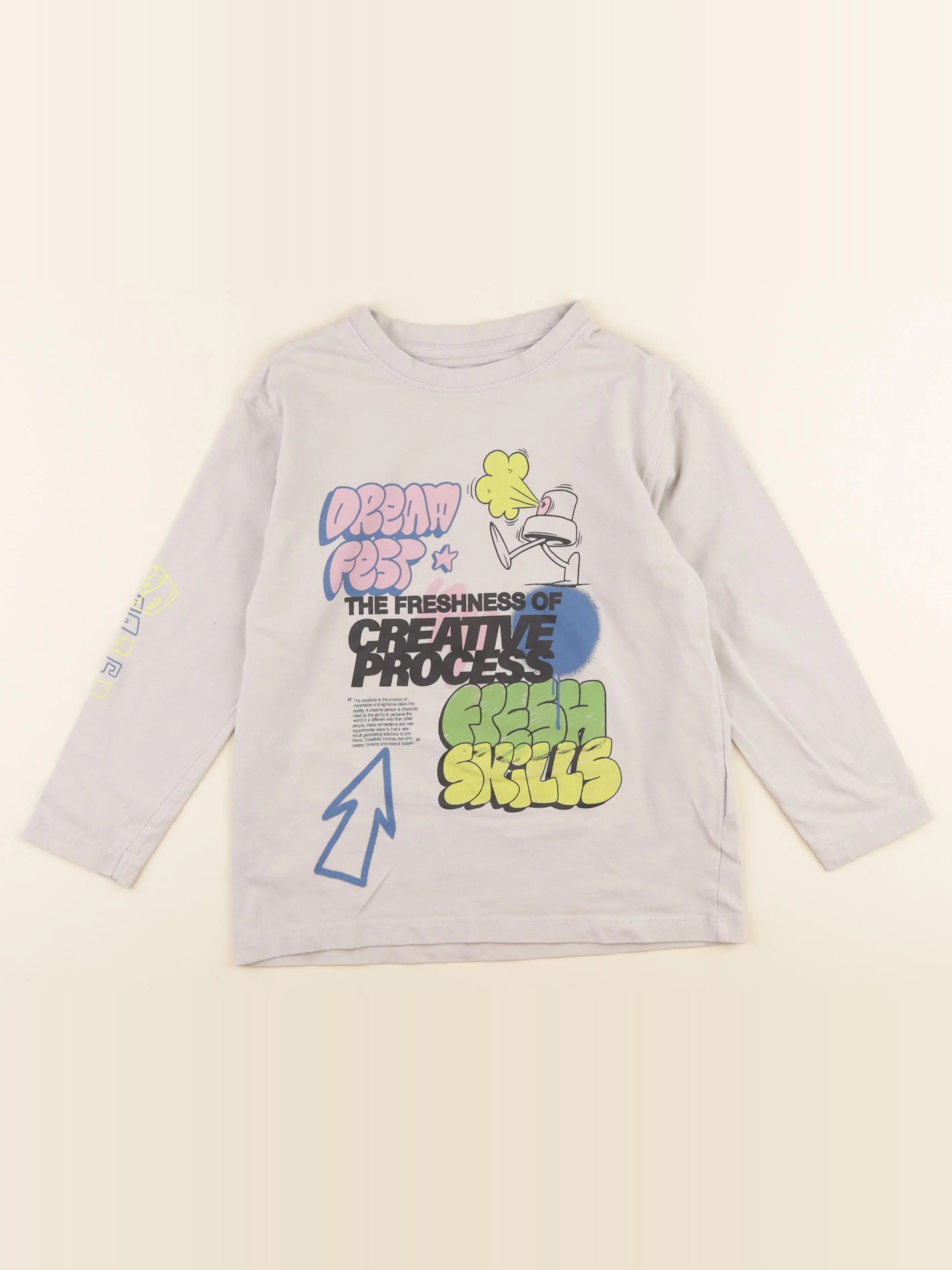 Zara - tee-shirt gris - 6/7 ans