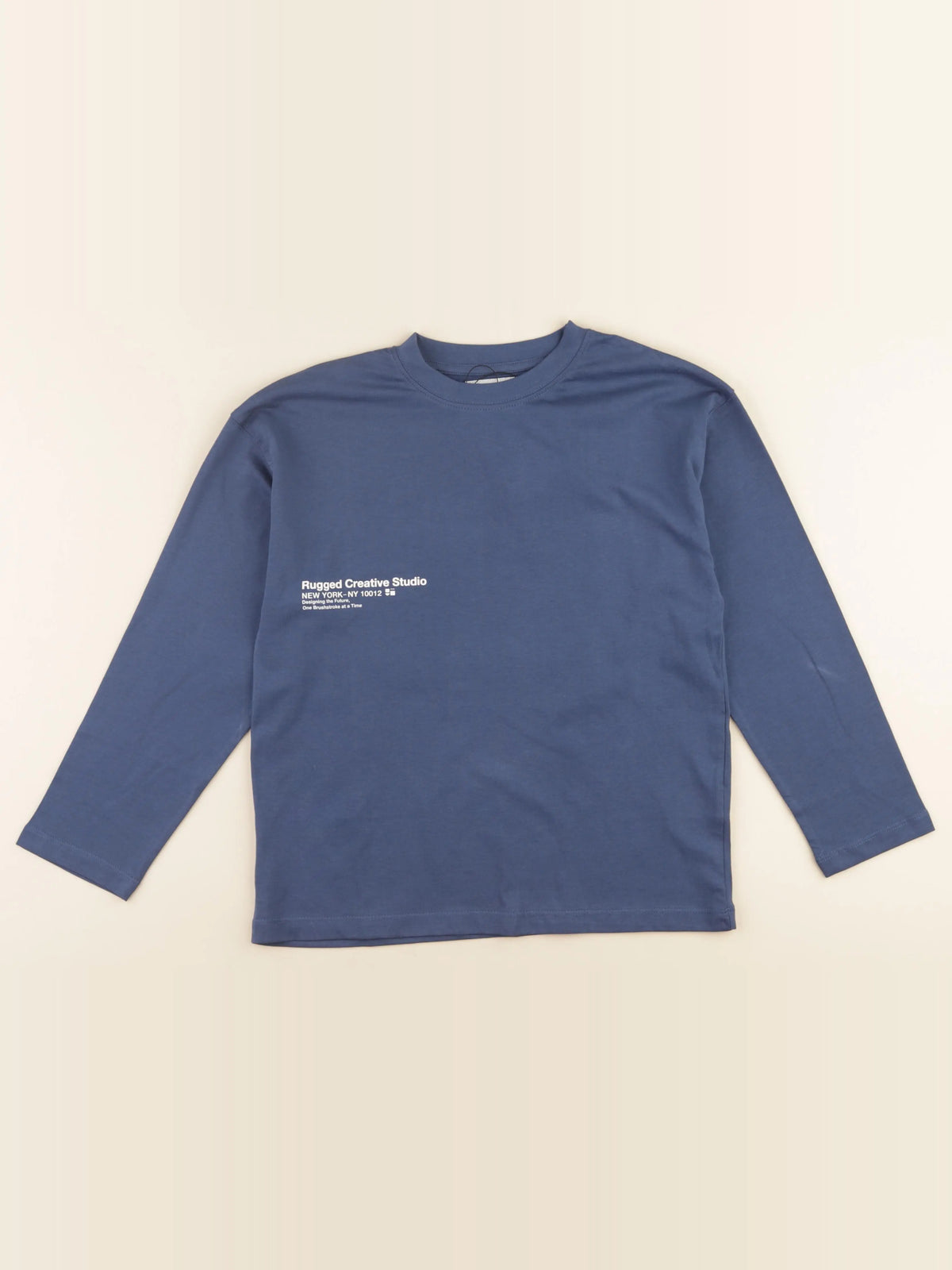 Zara - tee-shirt imprimé au dos bleu - 8/9 ans