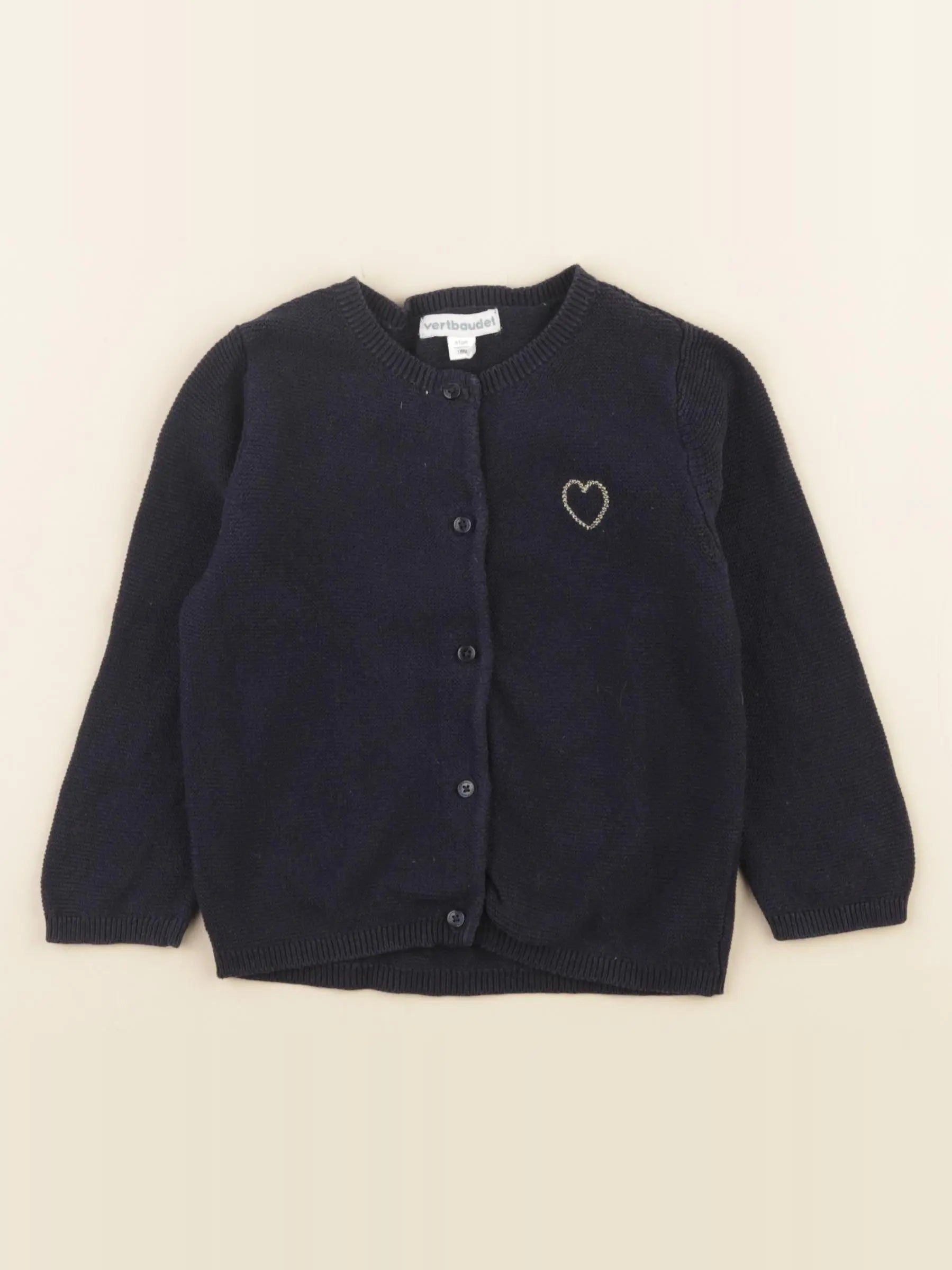 Vertbaudet - gilet bleu - 18 mois