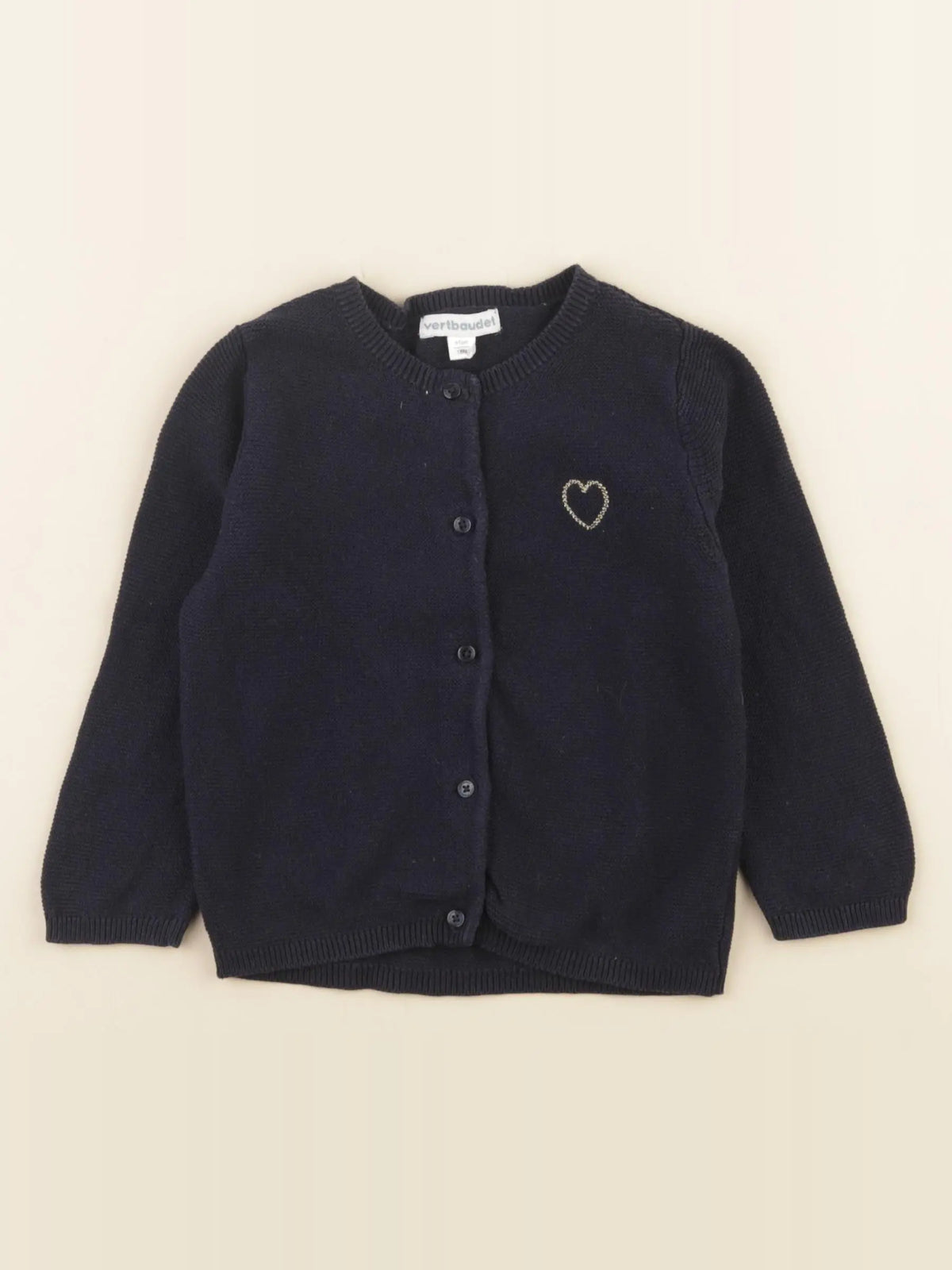 Vertbaudet - gilet bleu - 18 mois