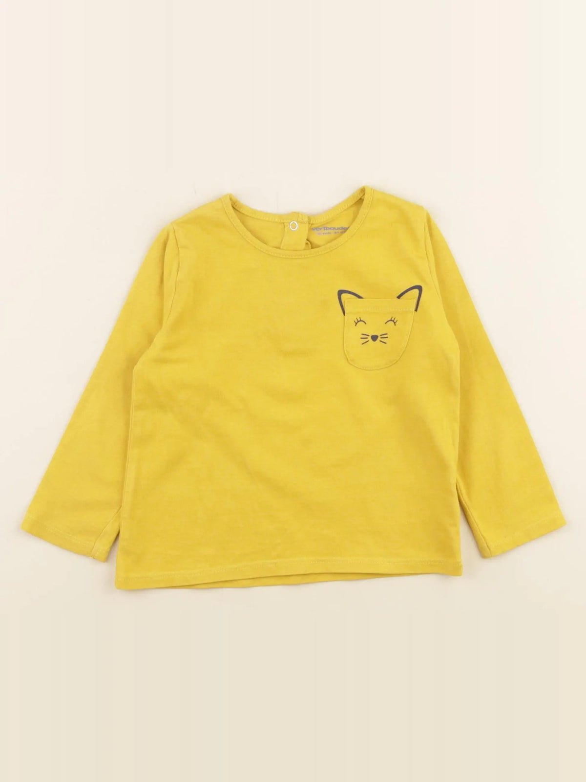 Vertbaudet - tee-shirt jaune - 18 mois