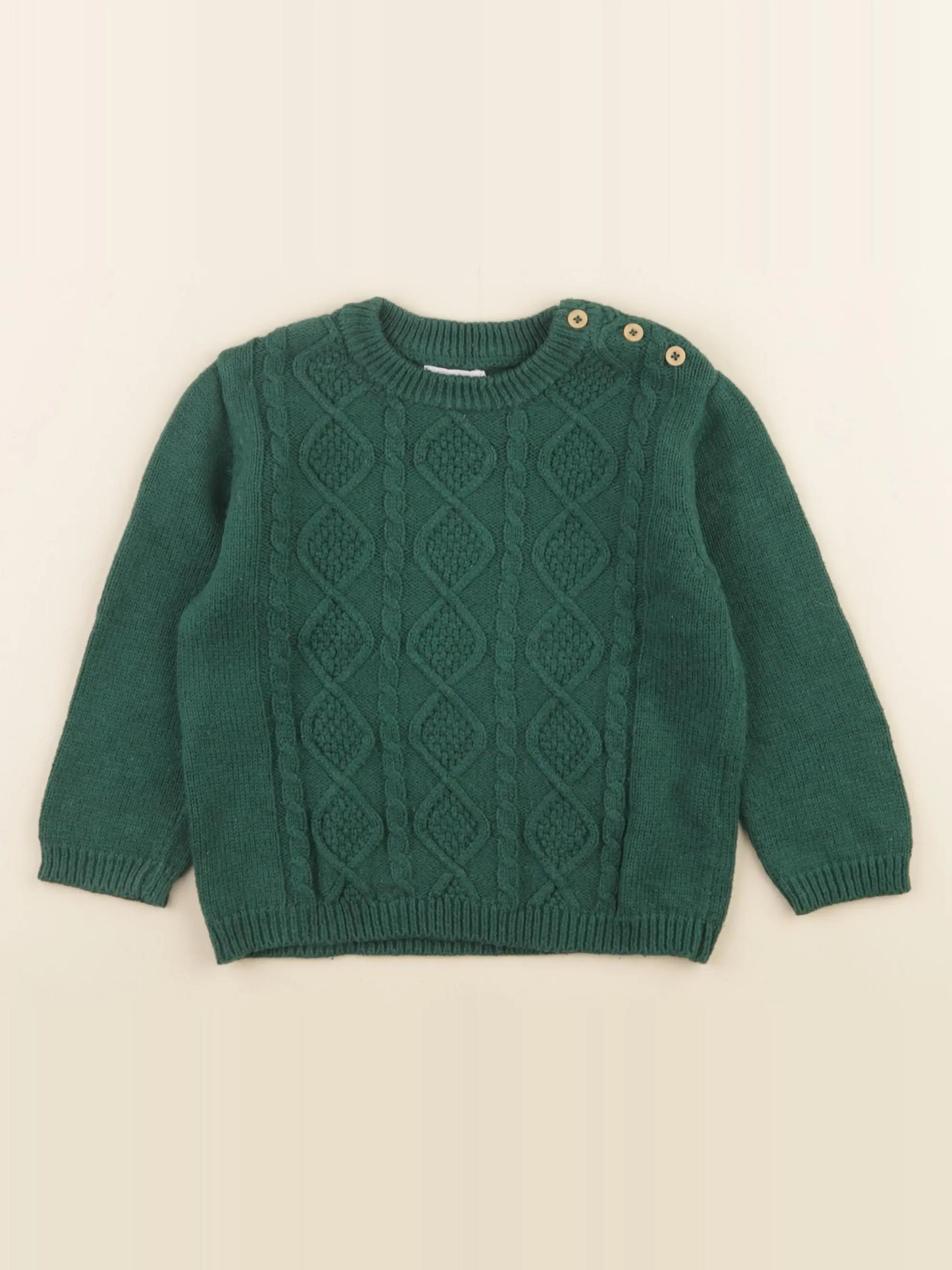 Boutchou - pull vert - 24 mois