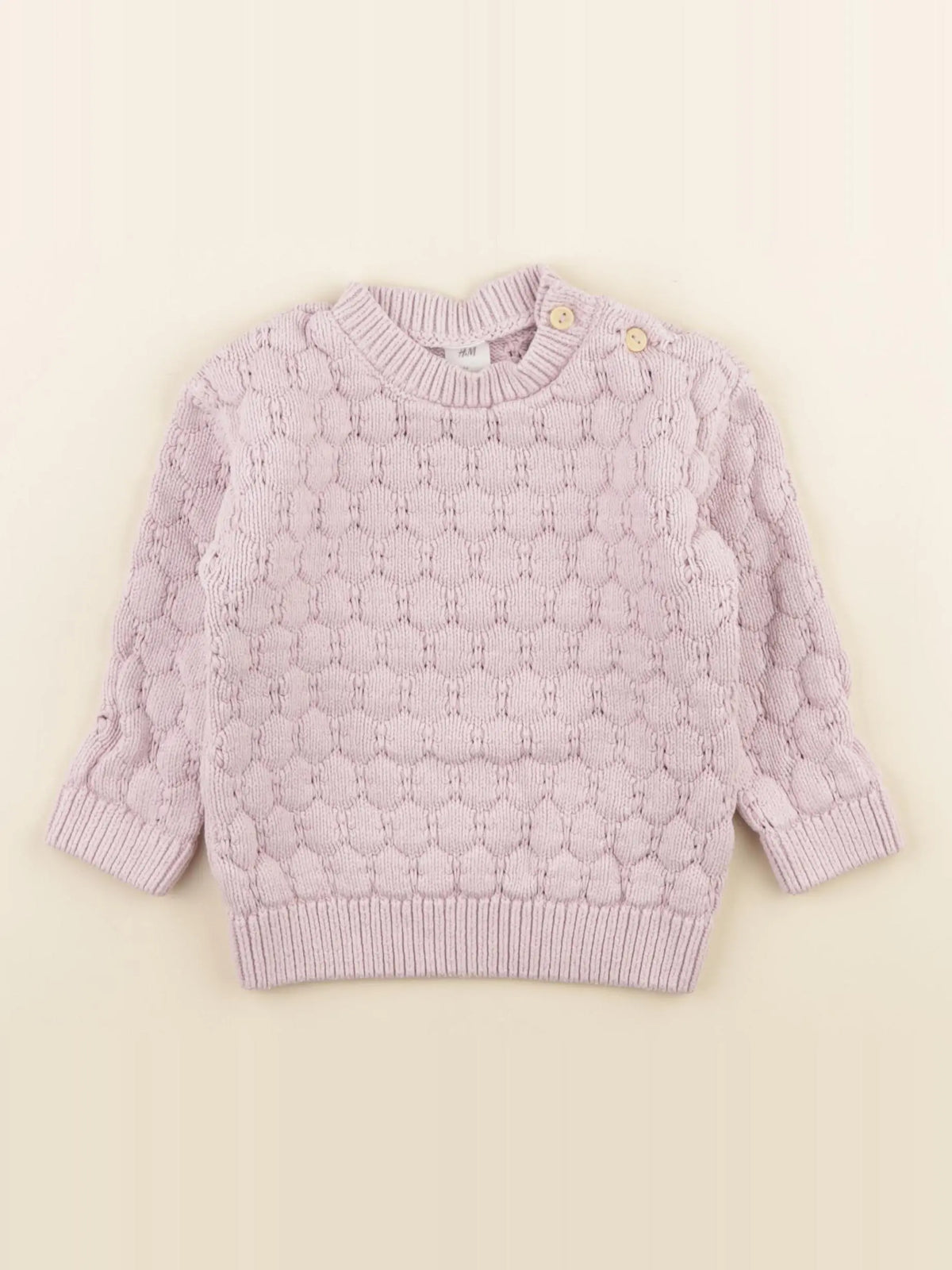 H&M - pull rose - 12/18 mois