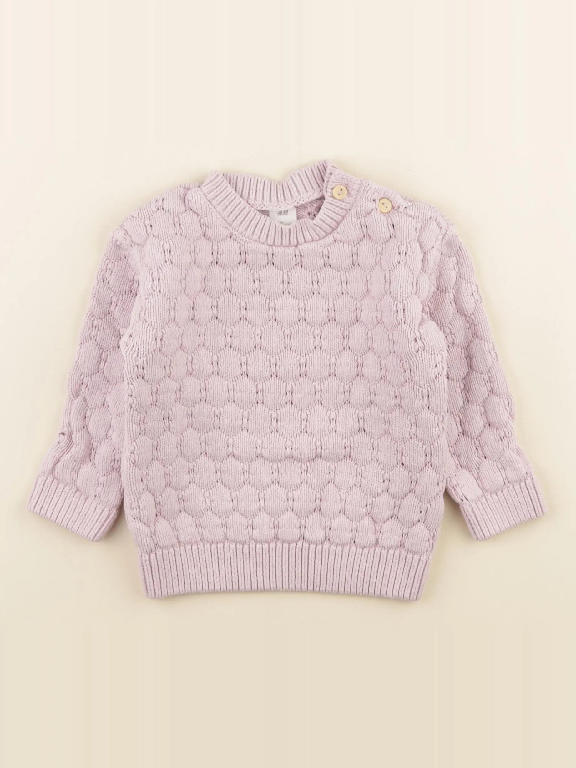 H&M - pull rose - 12/18 mois