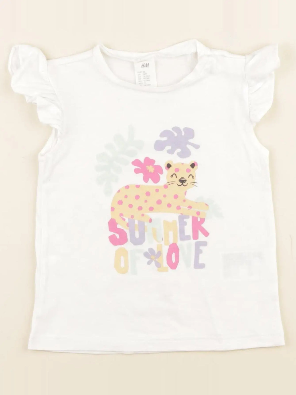 H&M - tee-shirt blanc - 12/18 mois