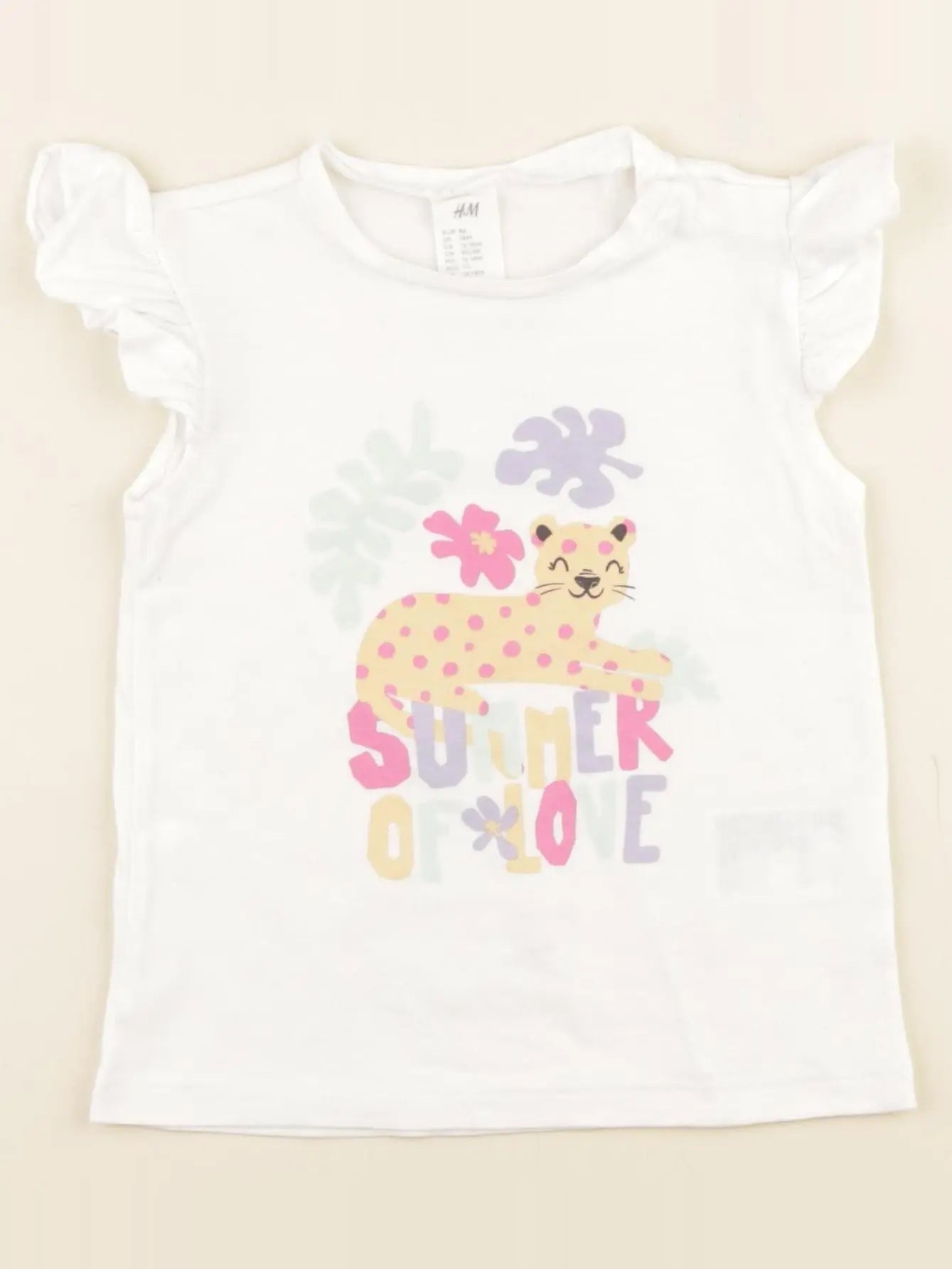 H&M - tee-shirt blanc - 12/18 mois