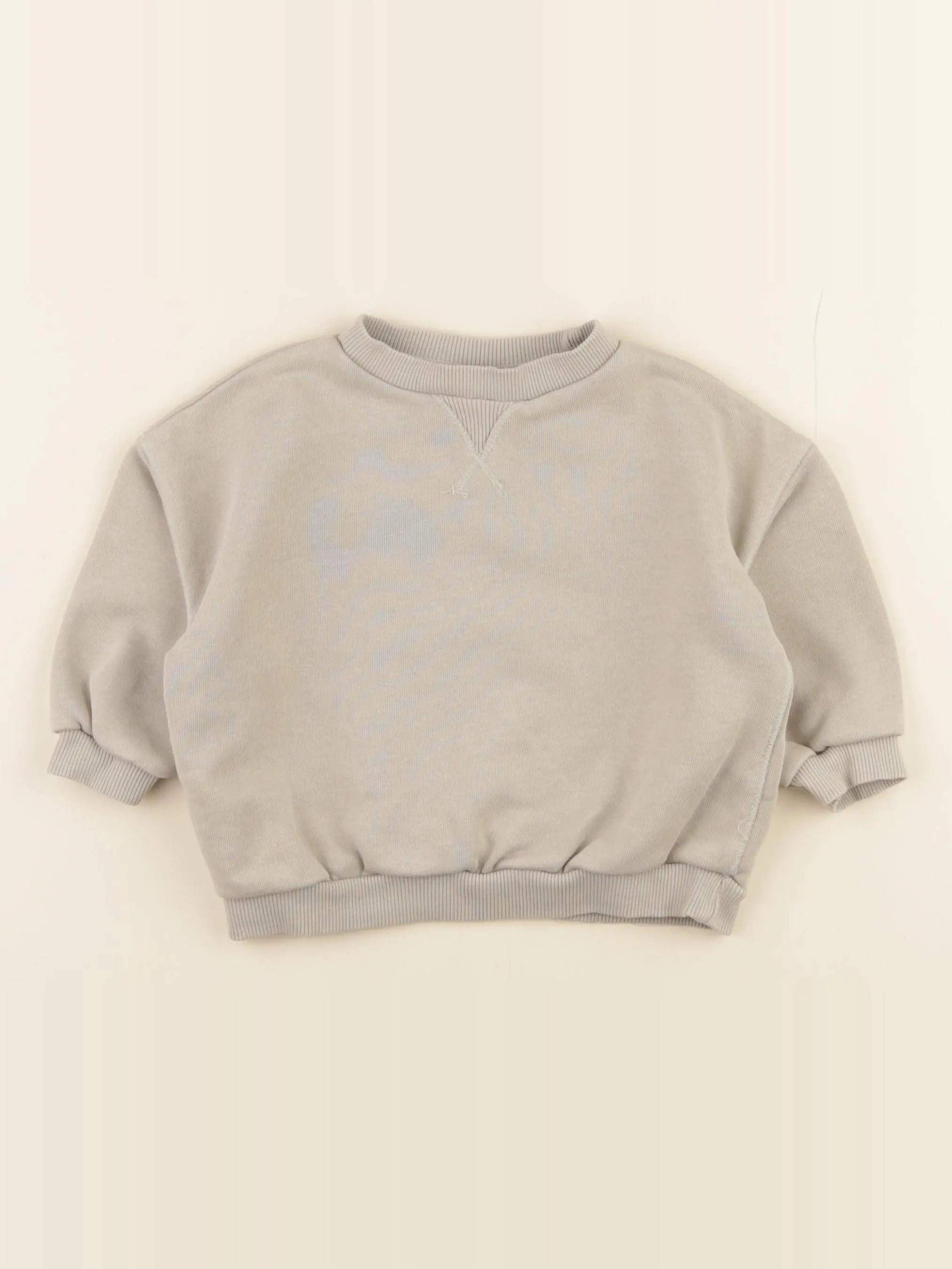 Zara - sweat beige - 9/12 mois