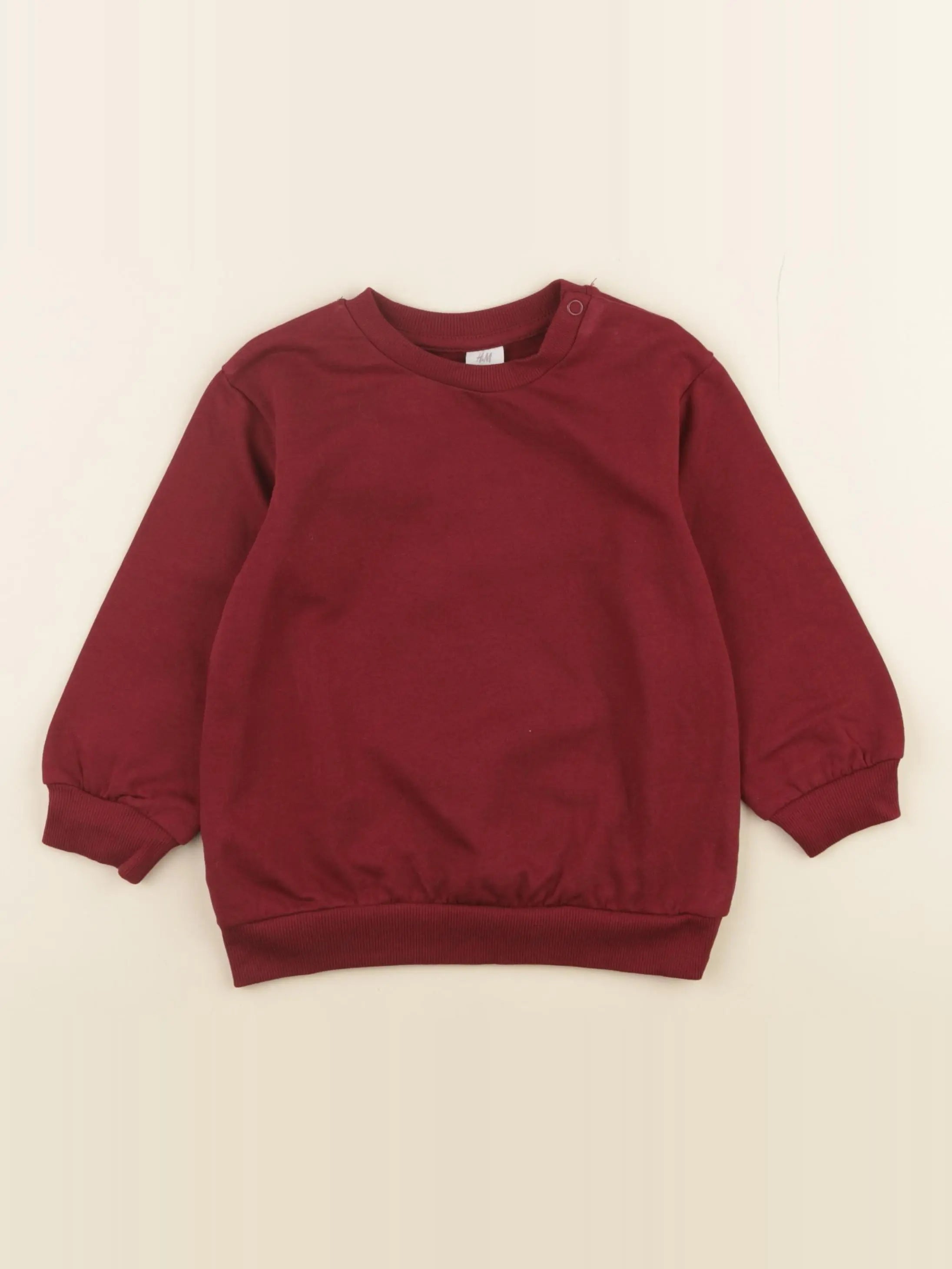 H&M - sweat rouge - 18/24 mois