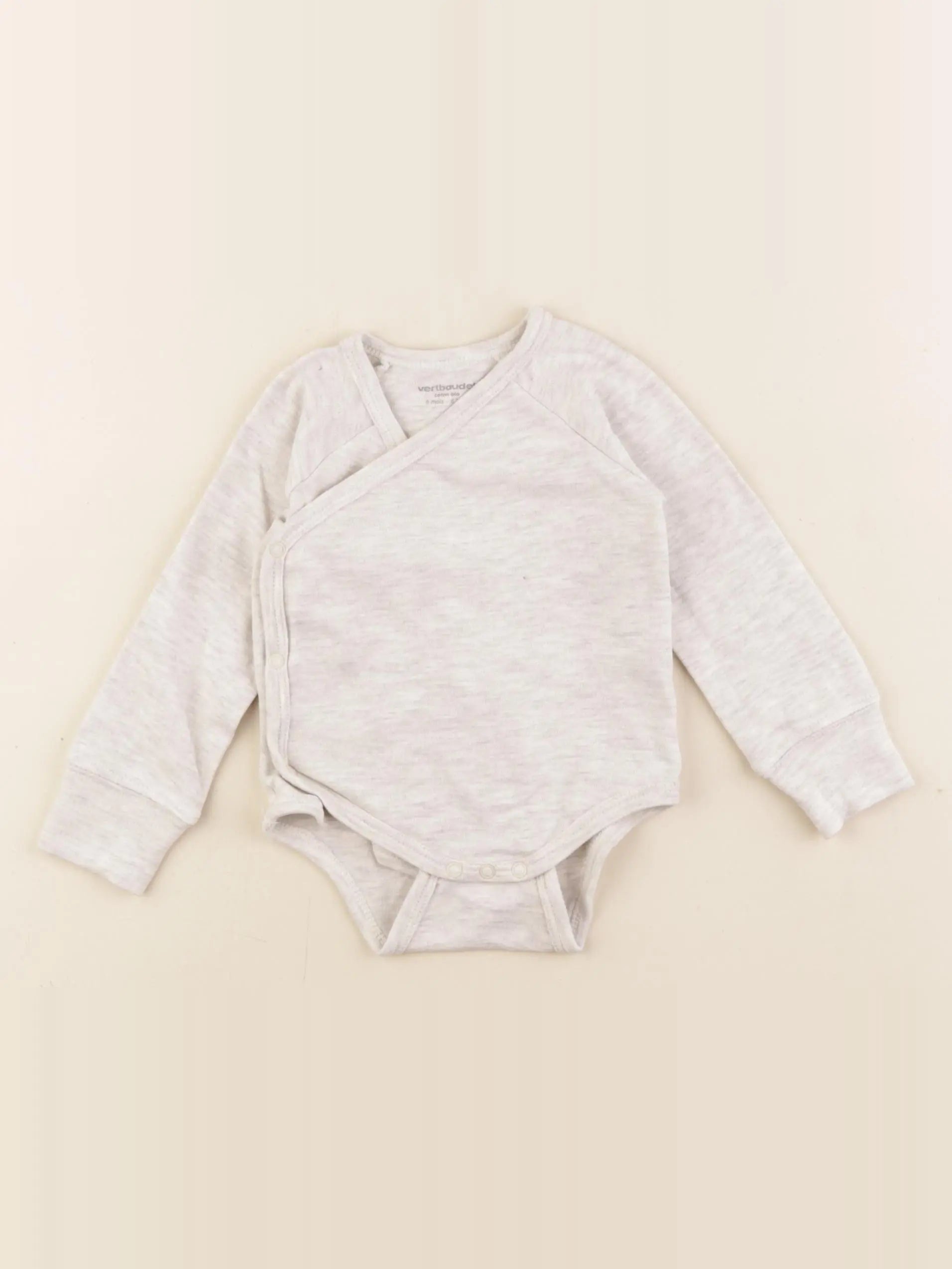Vertbaudet - body gris - 6 mois