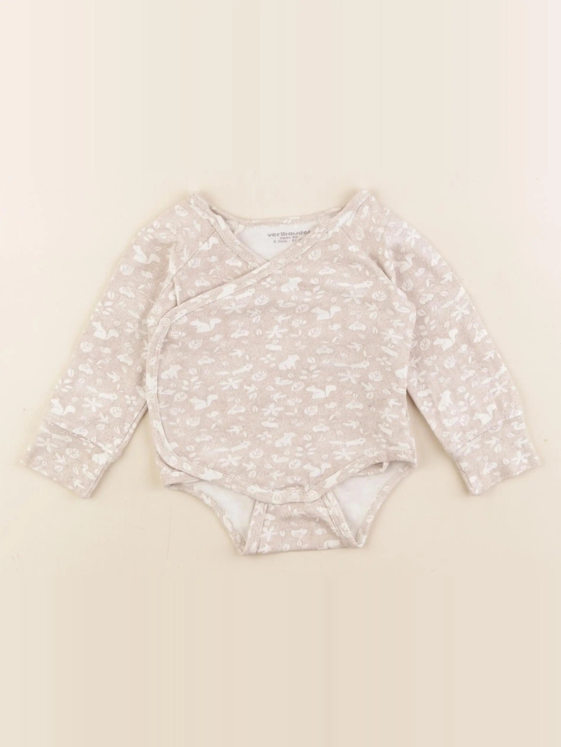 Vertbaudet - body marron - 6 mois