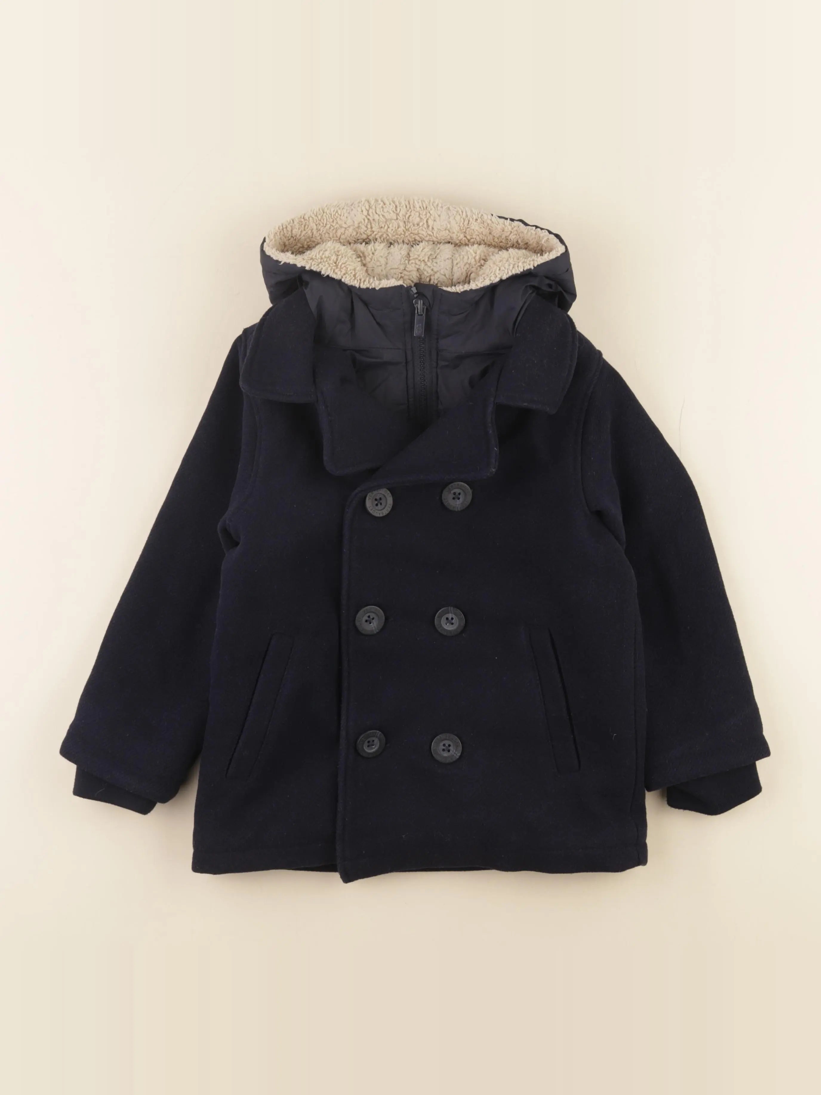 Vertbaudet - manteau bleu - 6 ans