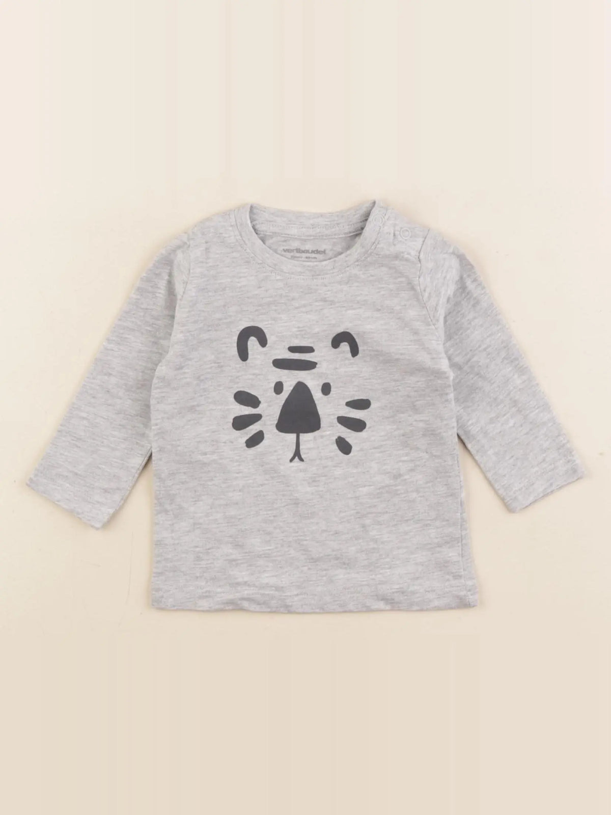 Vertbaudet - tee-shirt gris - 3 mois