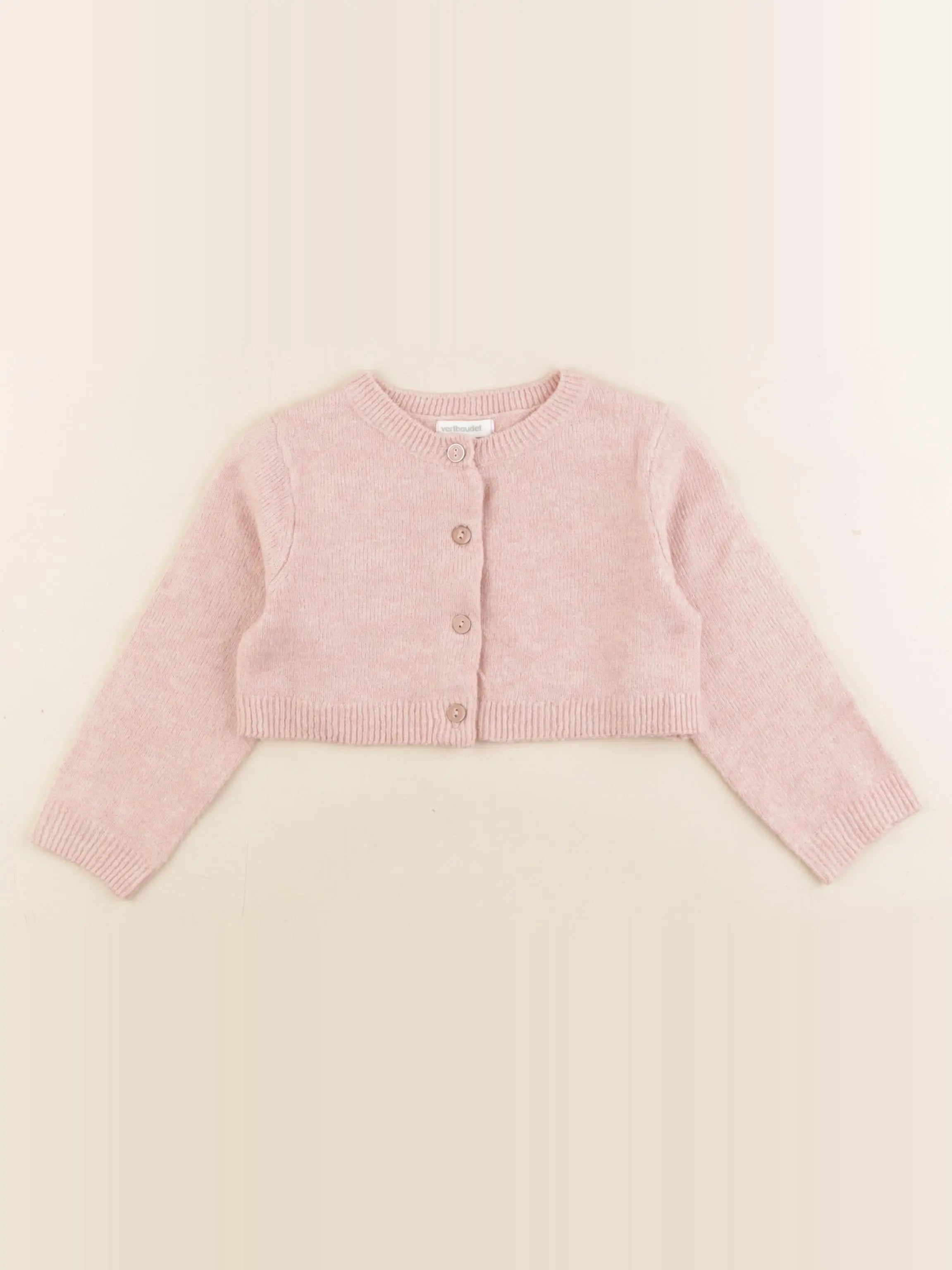 Vertbaudet - gilet rose - 2 ans