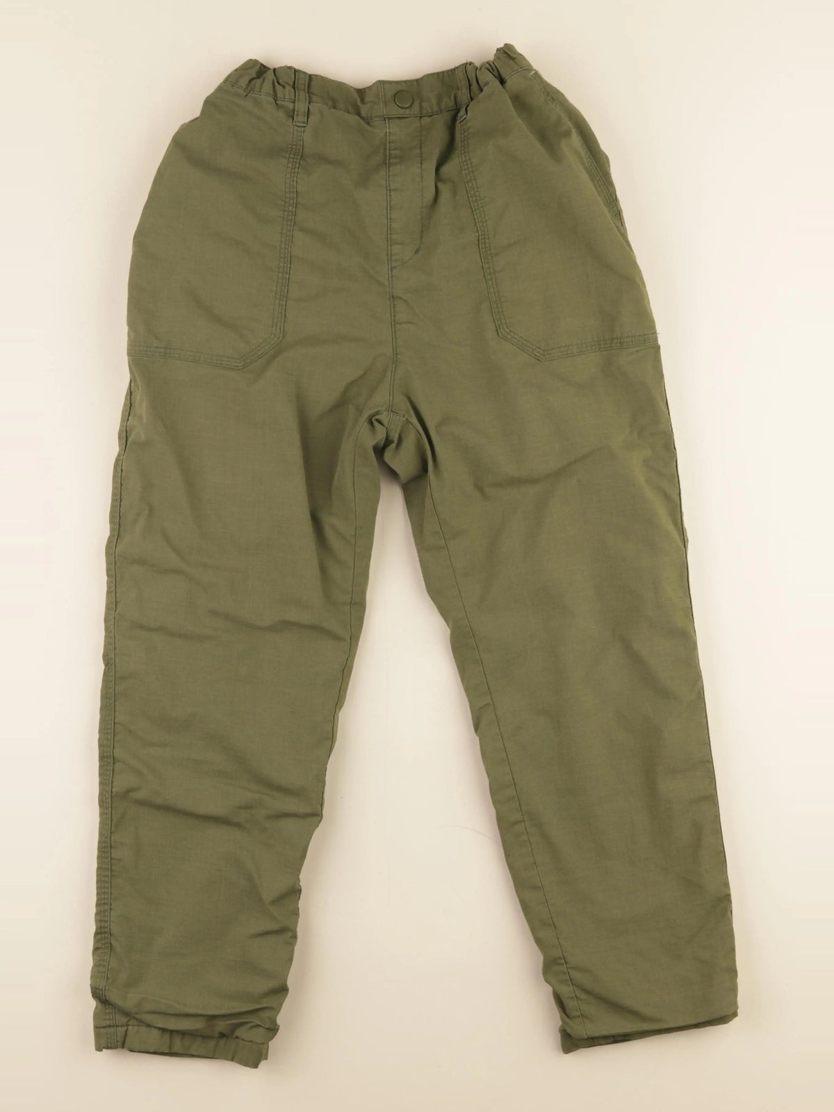 Uniqlo - pantalon doublé vert - 11/12 ans