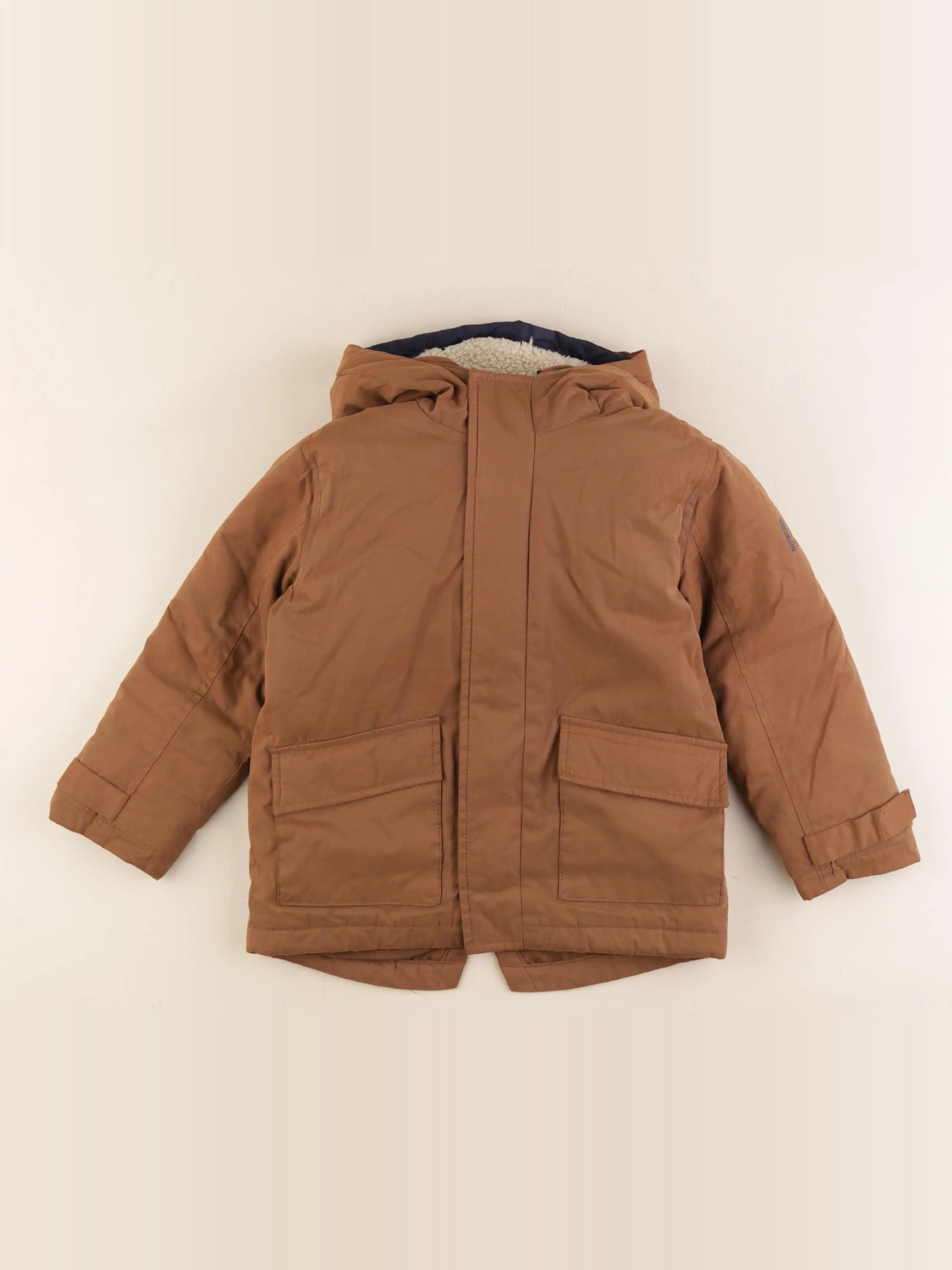 Vertbaudet - parka doublure amovible marron - 5 ans