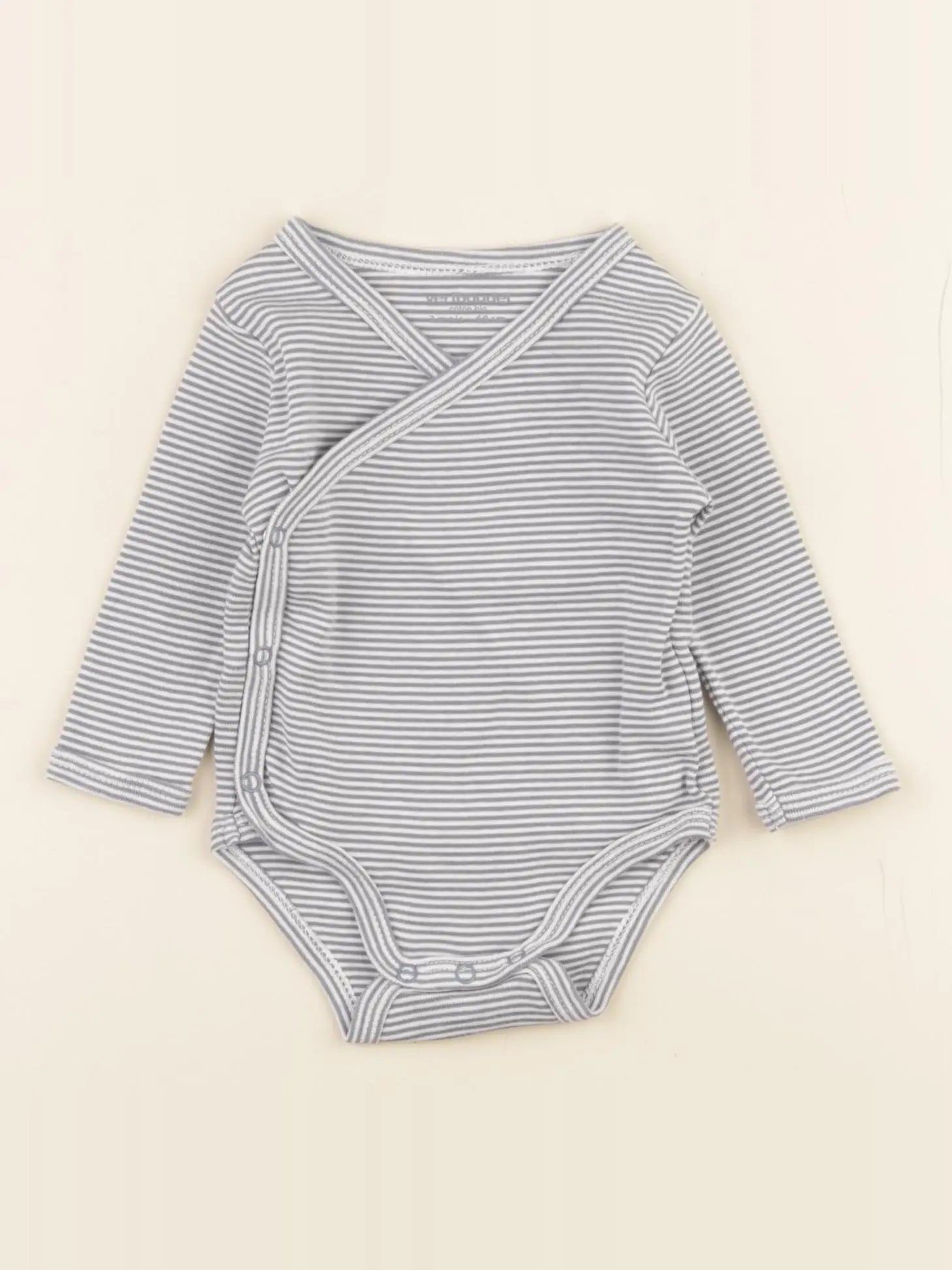 Vertbaudet - body blanc, bleu - 3 mois