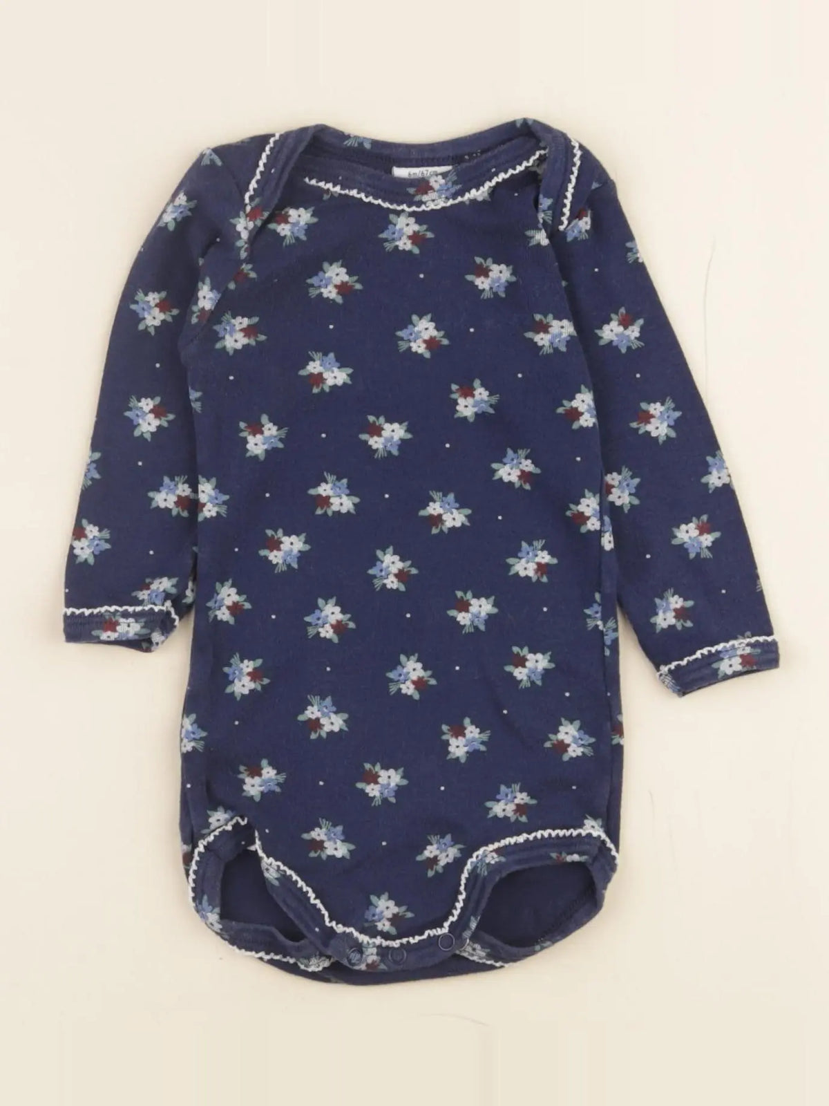 Petit Bateau - body bleu - 6 mois